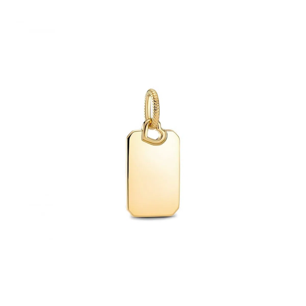 Pandora Moments - Colgante rectangular grabable chapado en oro de 14 quilates