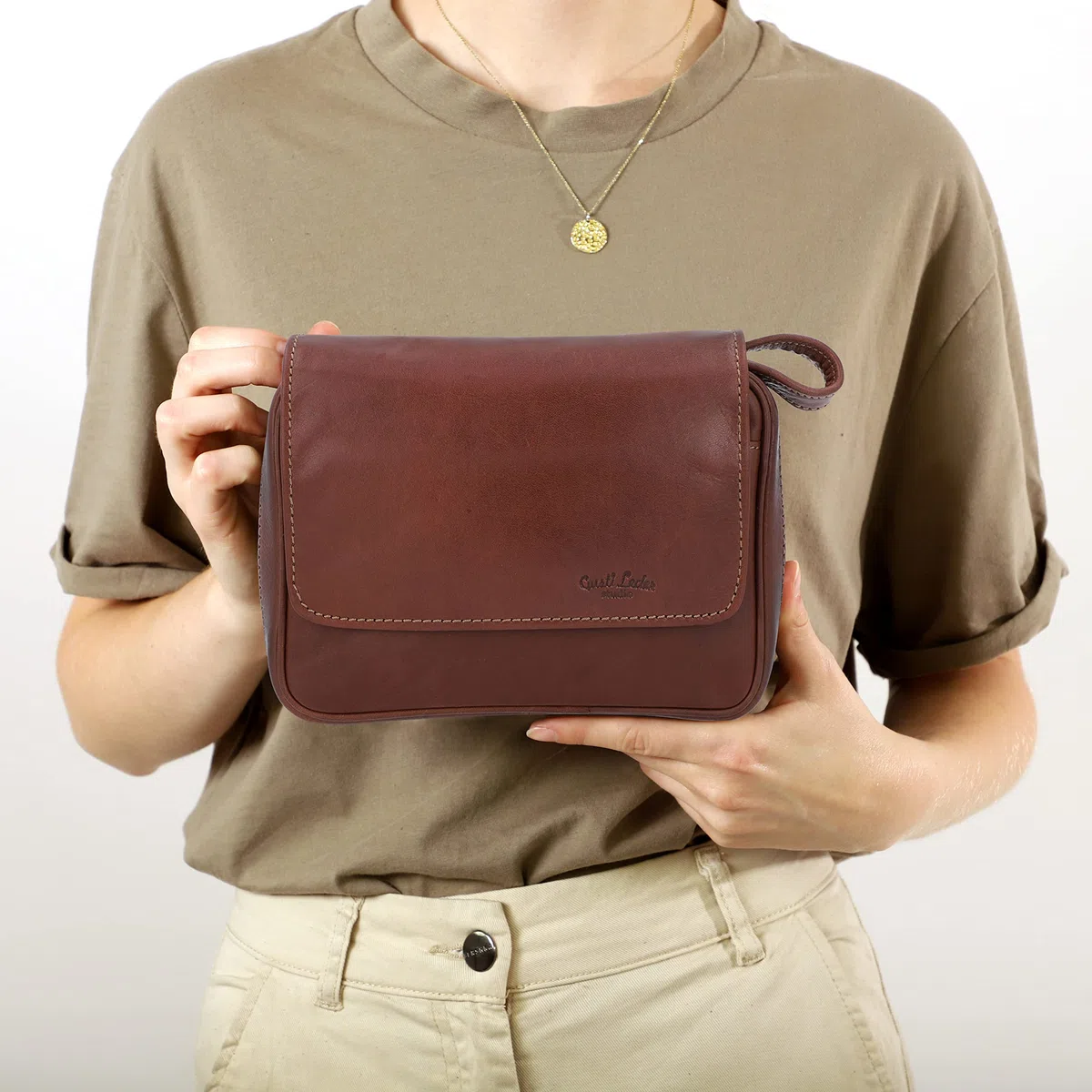 Gusti Leder studio "Rupert" Estuche de Cuero para Pipas(4) Tabaco Funda de Piel Auténtica Estilo Vintage Retro Unisex Regalo Elegante 2T3-22-6