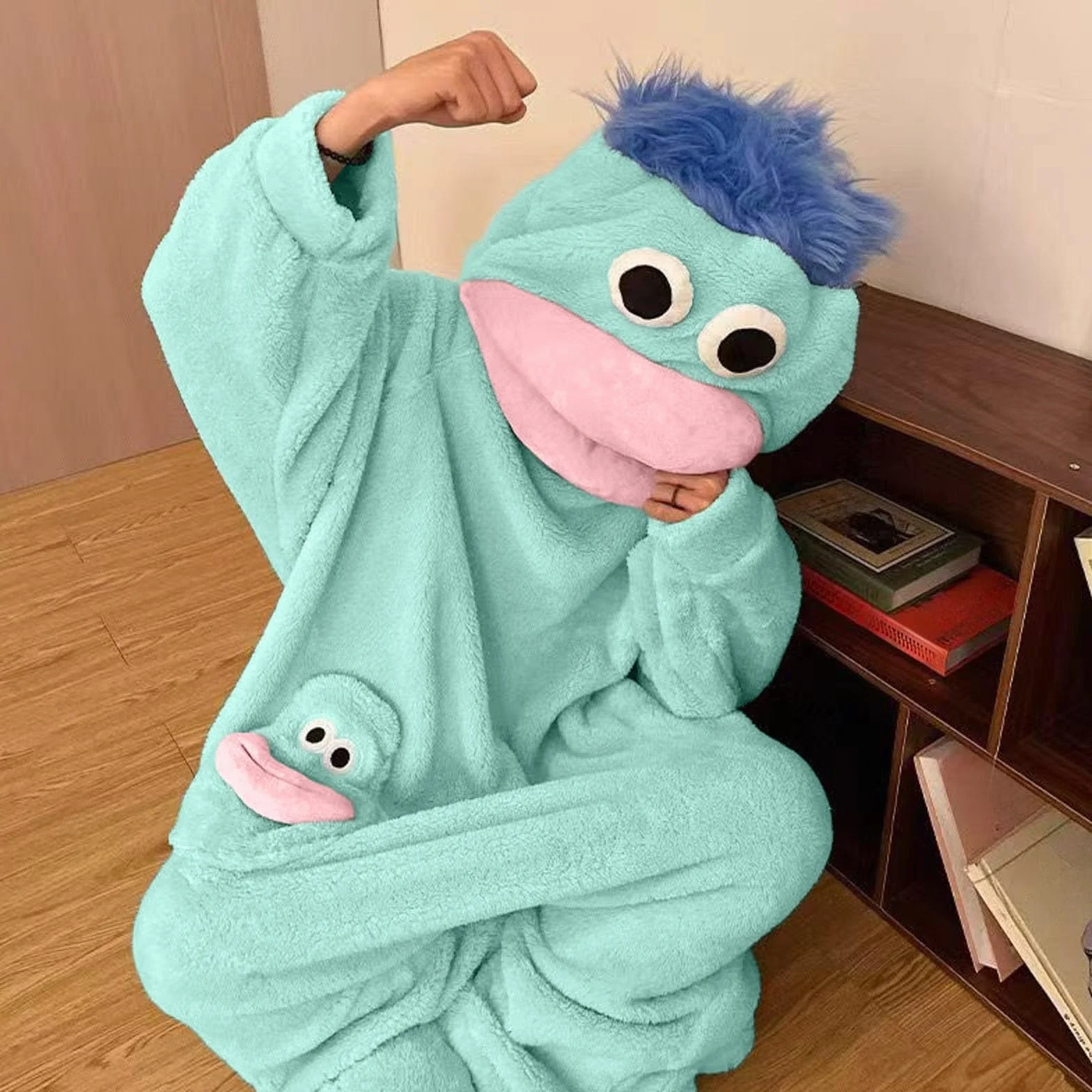 Genérico Pijama de Unisex Adulto Divertido Mono Pijama Monos Cosplay OversizedUna Pieza para Hombre y Mujer Disfraz Cosplay Ideal para Fiestas Ocio y Ropa de Casa2026