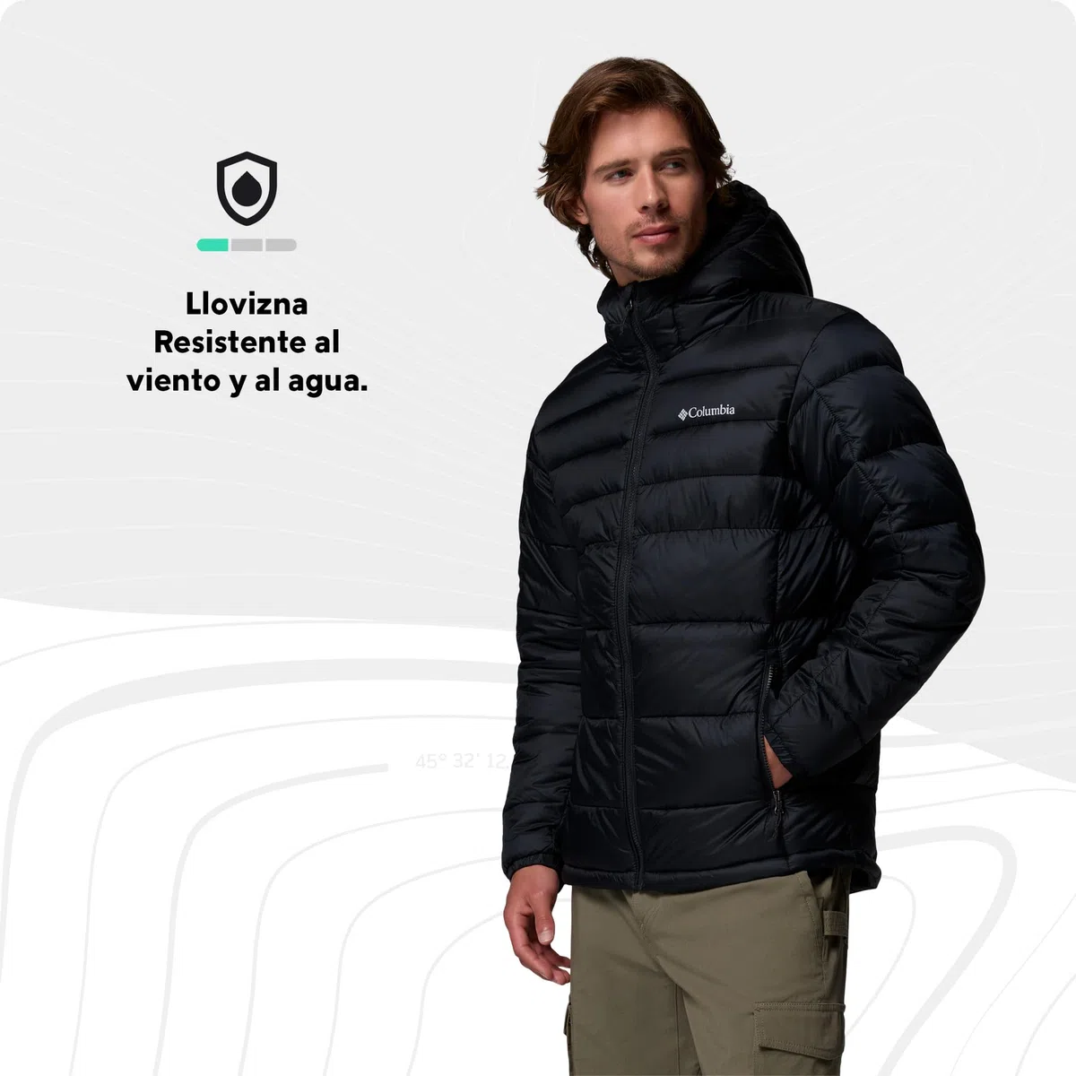 Columbia Buck Butte Insulated Hooded Jacket Chaqueta acolchada con capucha Hombre (Pack de 1)