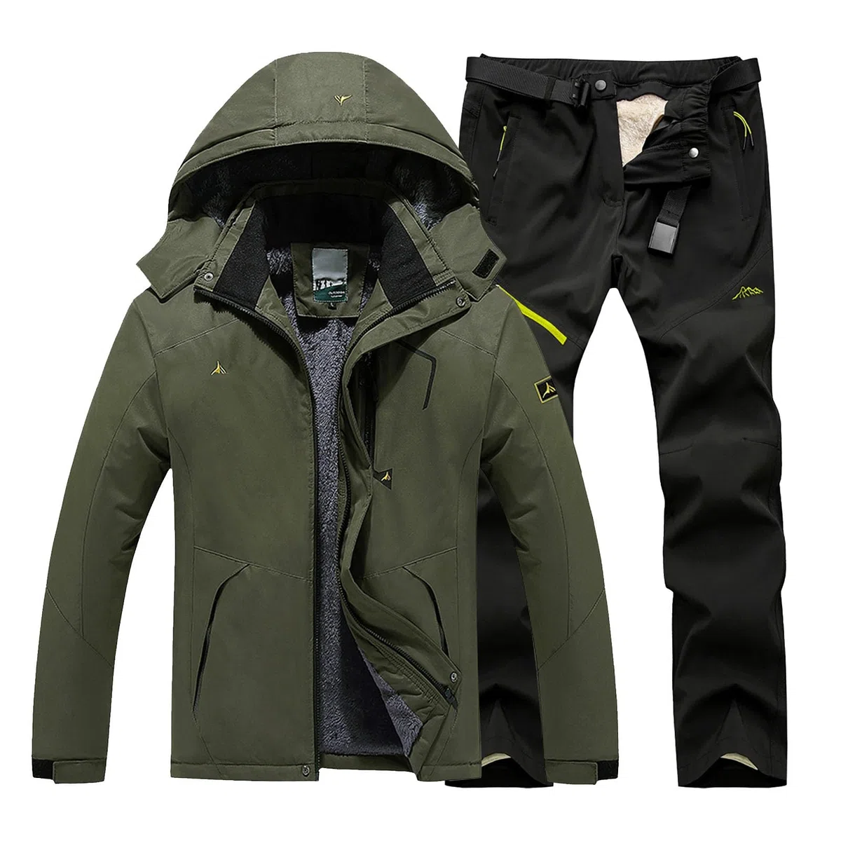 Conjunto de chaqueta y pantalones de esquí para hombre, impermeable, traje de esquí para hombre, 2 piezas, trajes de snowboard de montaña, traje de nieve a la moda, traje de nieve softshell para