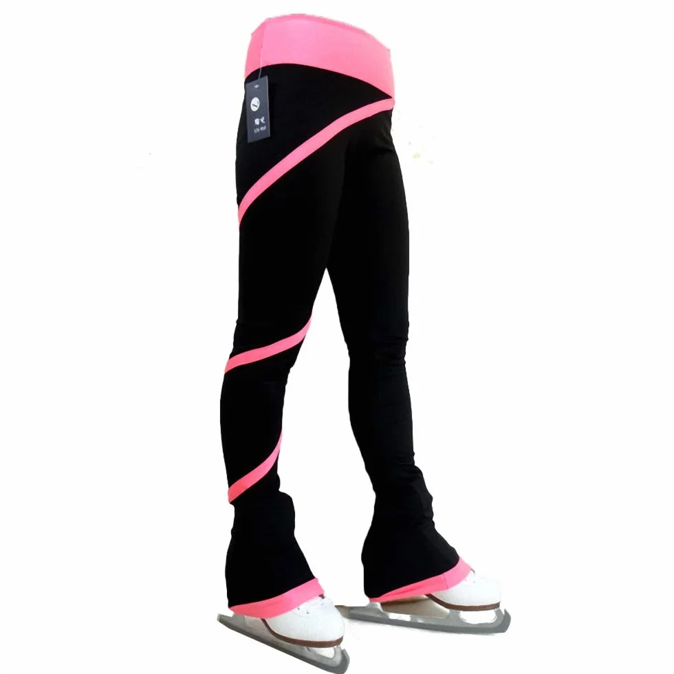 Trajes de entrenamiento de patinaje artístico para mujer, pantalones de terciopelo