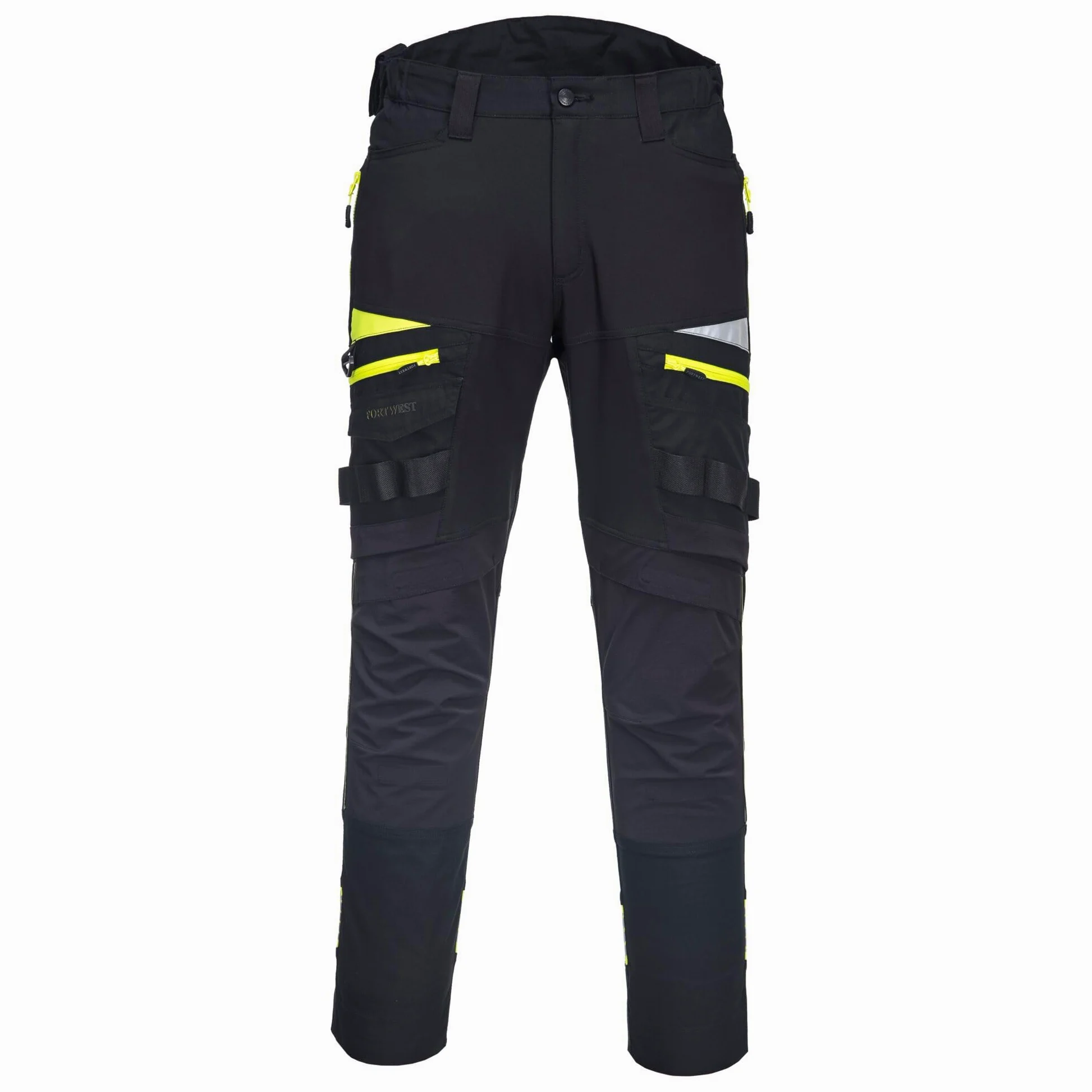 Portwest Pantalón De Trabajo Dx4, Tamaño: 38, Color: Negro, DX449BKR38