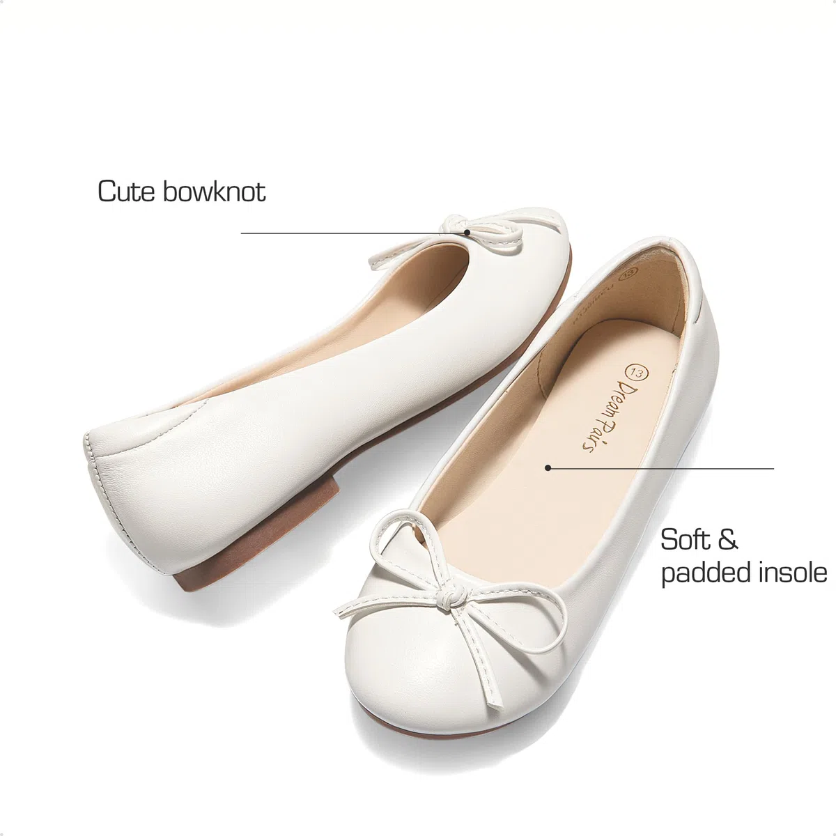 DREAM PAIRS Bailarinas Planas Zapato Comodo con Plantilla de Látex Transpirable Ballet Flat