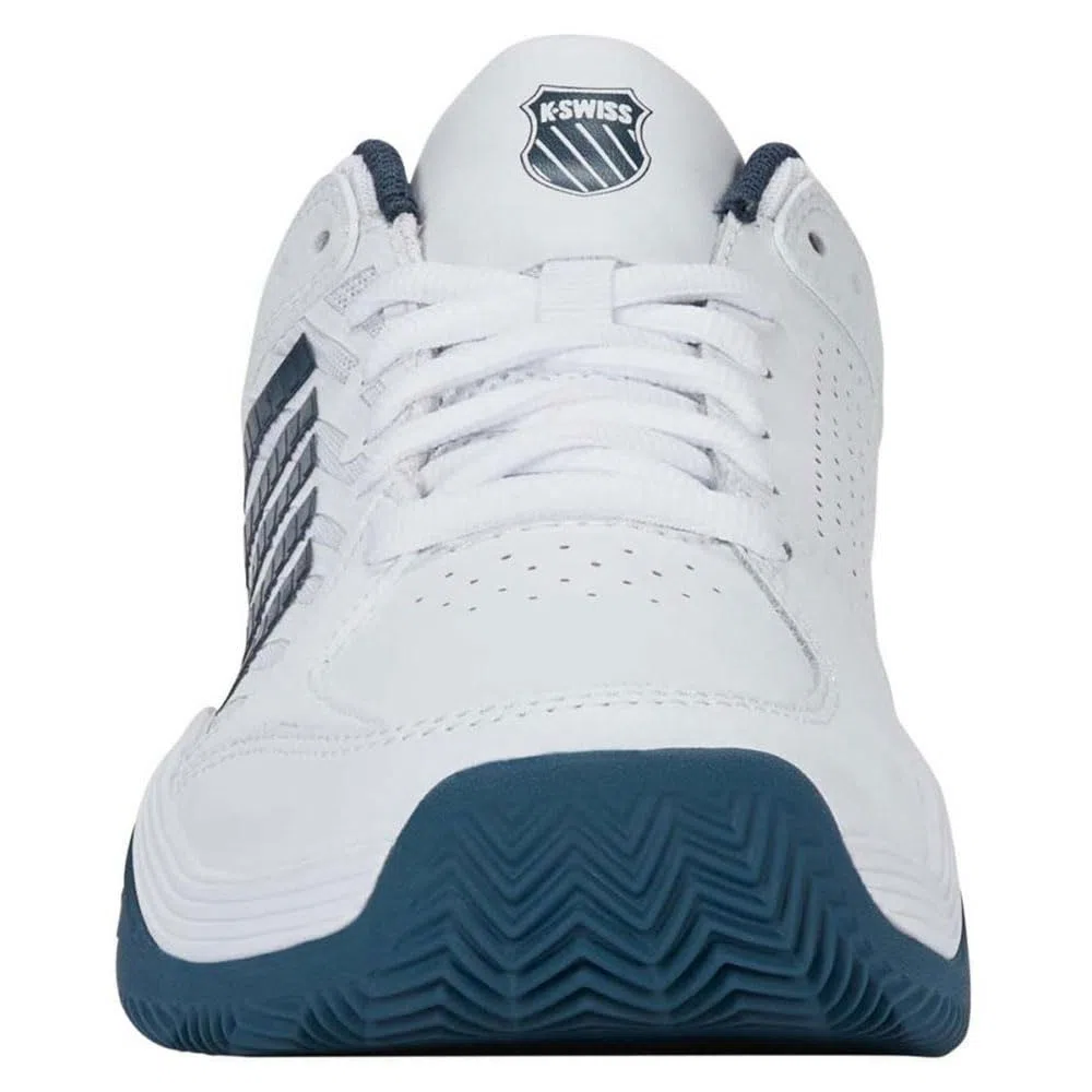 K-Swiss Court Express 2 - Tenis para Hombre, Blanco/Negro/Rojo Marte