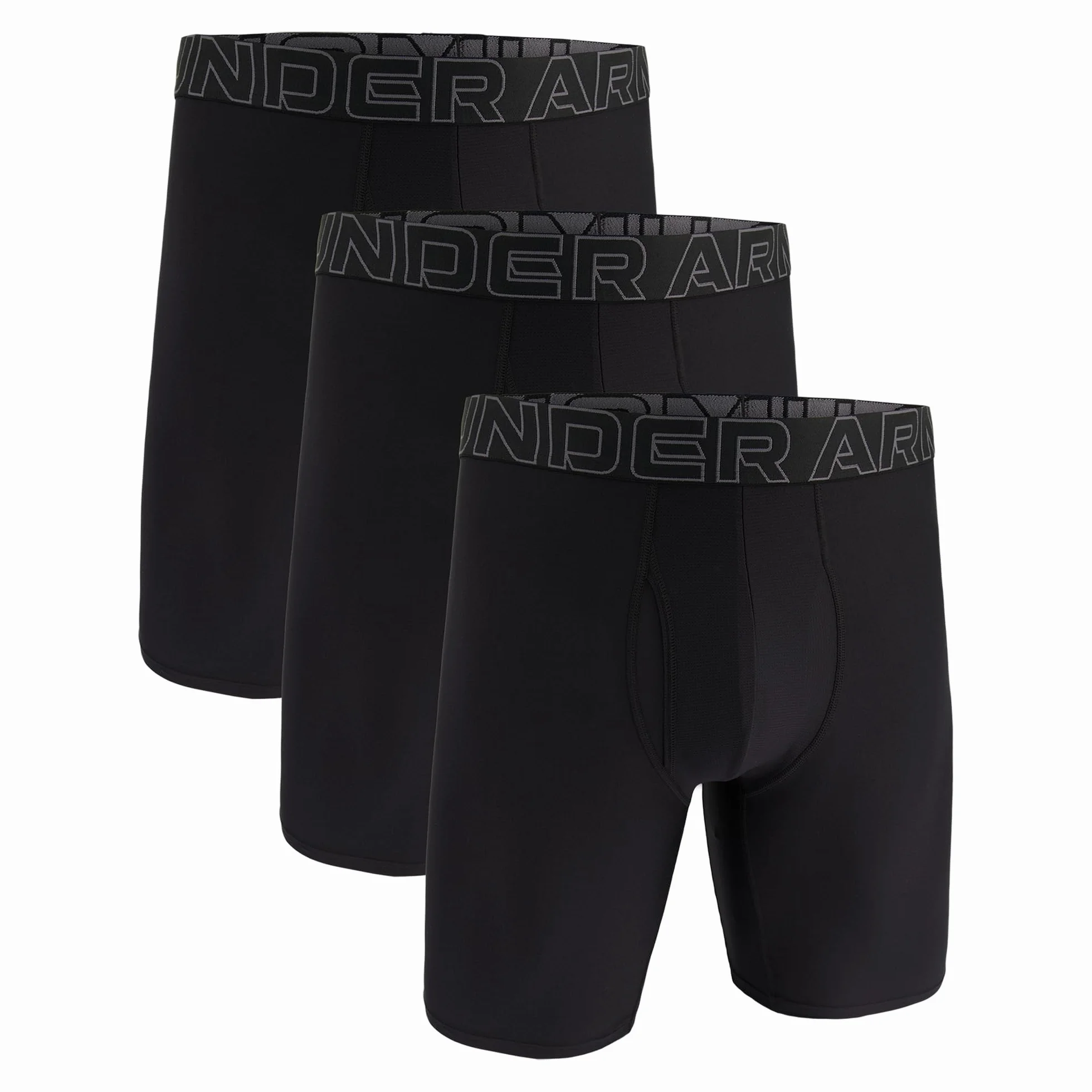 Under Armour Pack de 3 Bóxers Tech Performance para Hombre, Largo de Pierna de 23 cm – Transpirable, Absorbe la Humedad, Tacto Suave, Comodidad Todo el Día