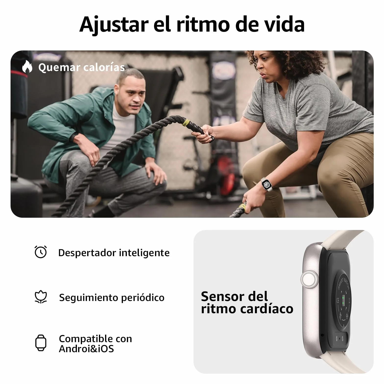 AcclaFit Reloj Inteligente Mujer Hombre, 1.85" Smartwatch con Llamadas Bluetooth, 140+ Modos Deportivos con SpO2/Pulsómetro/Monitor de Sueño/Podómetro, Impermeable IP68 para Android iOS Skyblue