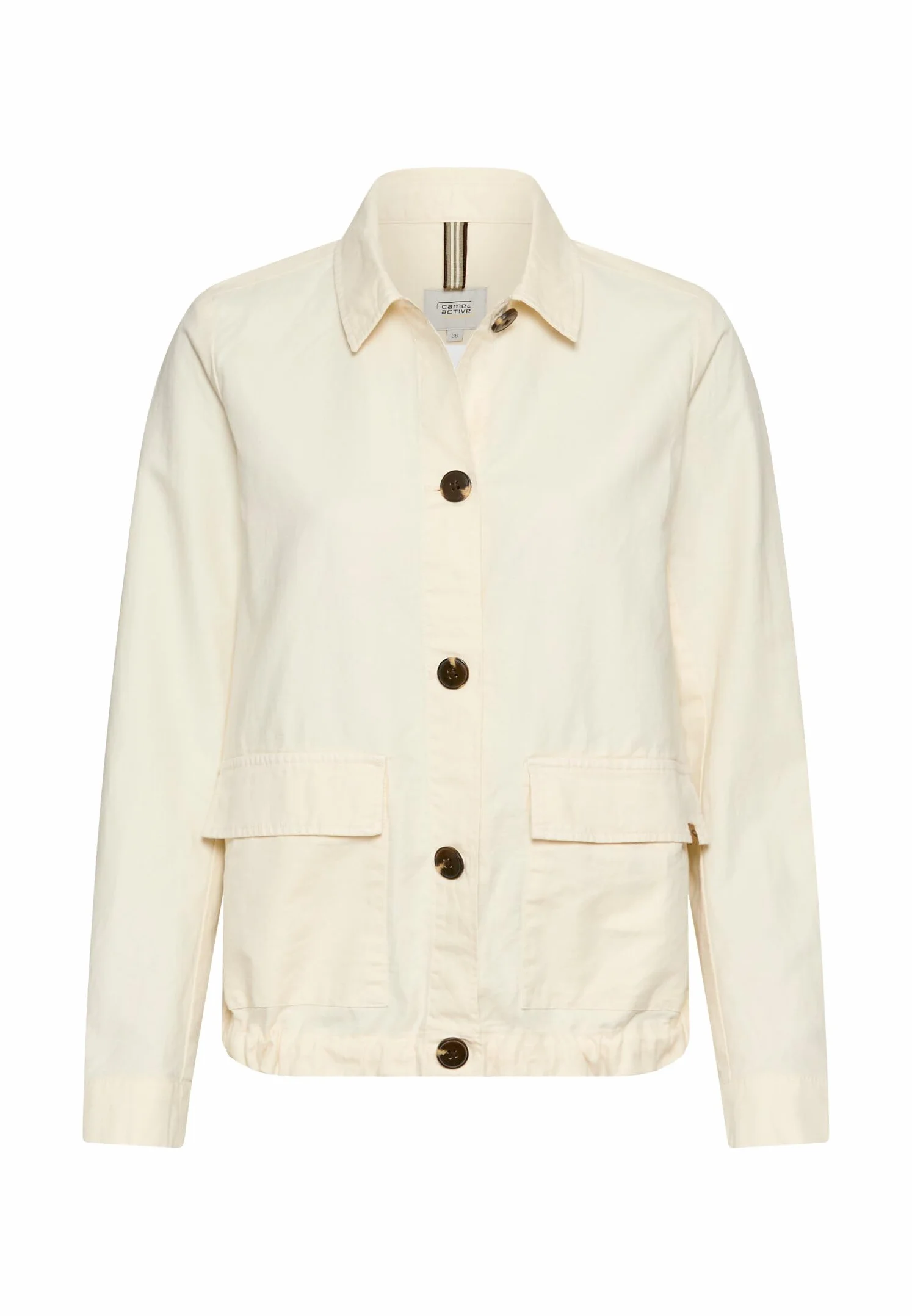 camel active 344190-5f98 Blazer Casual, Blanco, 44 Mujeres