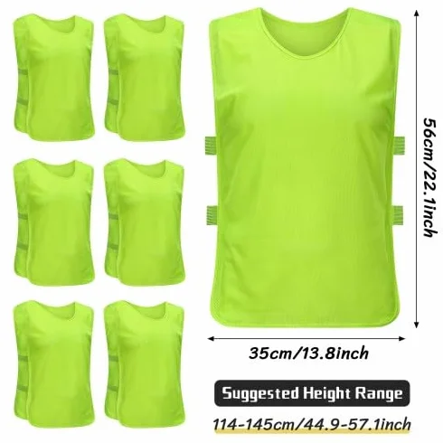Petos Futbol Niños, 6 Piezas Petos Deportivos para Niños, 36 * 56 cm Petos de Entrenamiento Fútbol, Chaleco de Entrenamiento Petos Futbol para Futbol, Baloncesto