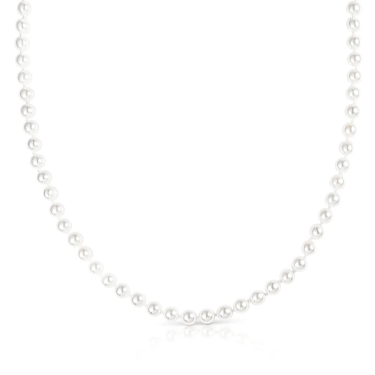 ZAVANA Collar de Perlas Largo para Mujer, Collares de Perlas de 60 cm o 140 cm de Largo con Perlas de Concha Blancas, Collares Largos Mujer Estilo Años 1920