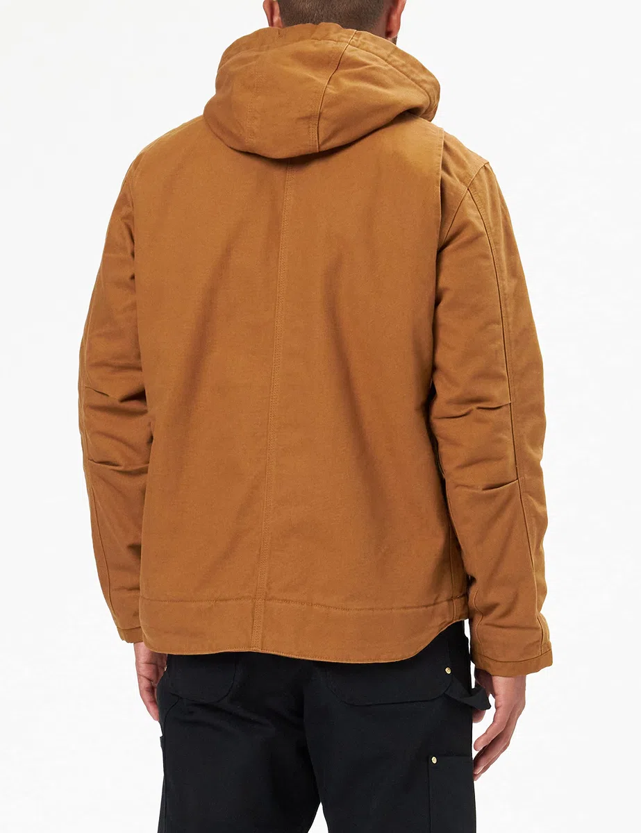 Carhartt, Hombre, Chaqueta Utilitaria En Lona De Algodón Con Efecto Desgastado, Forro De Peluche, Ajuste Ligeramente Holgado
