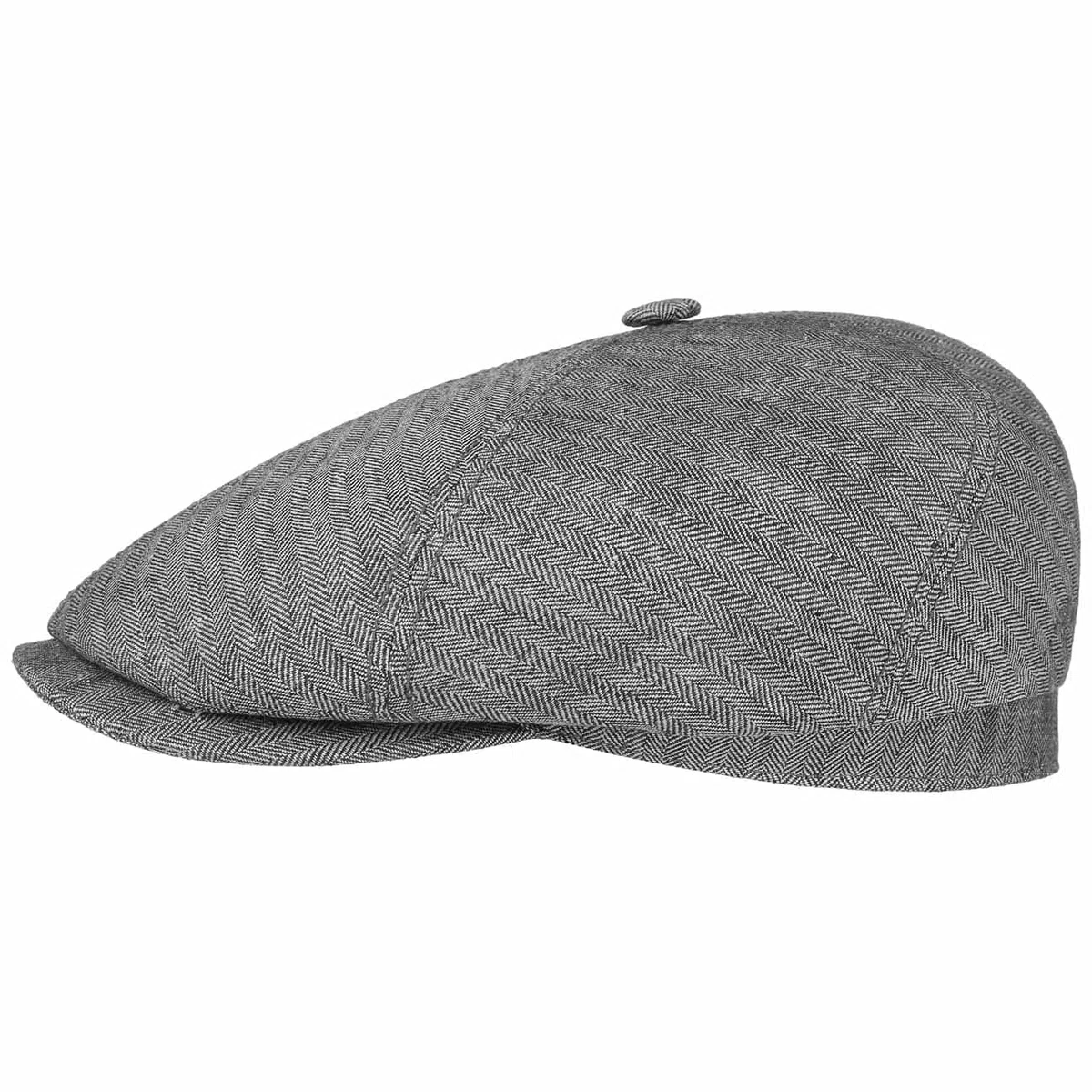 Stetson Gorra Gatsby de Lino Brooklin Mujer/Hombre - Made in The EU Gorros Verano Herringbone con Visera, Forro Primavera/Verano