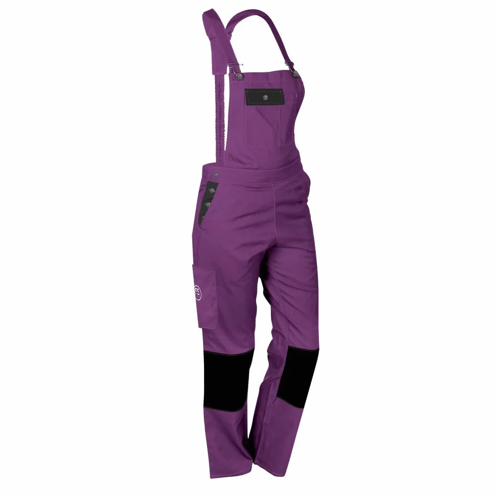 Moda Seguridad Mono de trabajo, morado y negro, 42