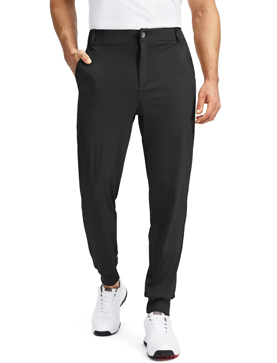 Soothfeel - Pantalones deportivos de golf para hombre, con 5 bolsillos, ajustados, elásticos, para correr, viajar, vestir, trabajo