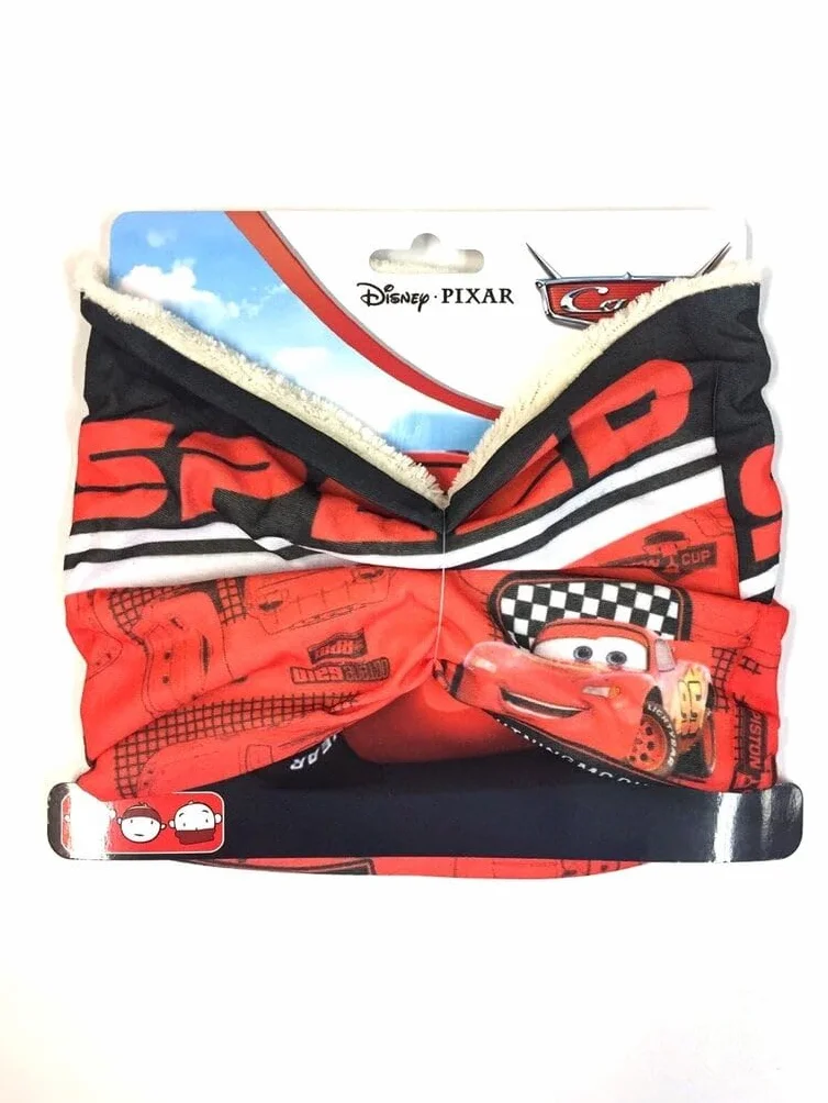 Disney Pixar Cars Bufanda Niños | Bufanda | Rojo y Azul | Regalos para Niños | Pañuelo | Bufanda de lazo para niños Invierno | Bufanda polar | Rayo McQueen