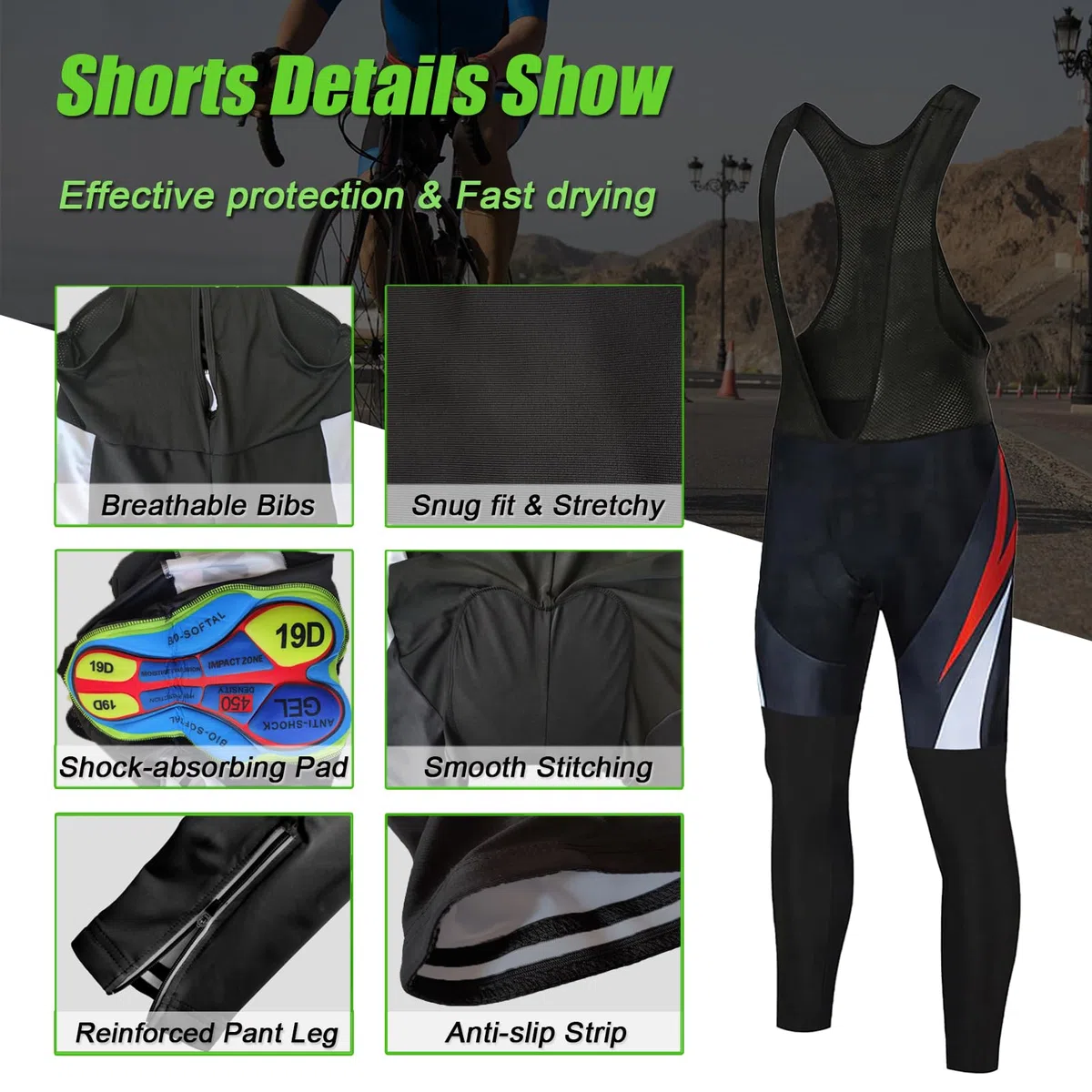 Conjunto Ropa Ciclismo Mujer Traje Ciclista Manga Larga,Maillot Bici MTB Chaquetas y Pantalones Tirantes con 19D Gel Acolchado,Completa Bicicleta BTT Jerseys Primavera Otoño Secado Rápido Transpirable