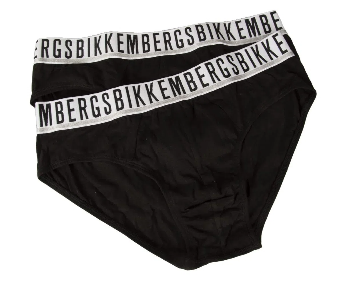 Bikkembergs Calzoncillos de Hombre Paquete de 2 Piezas Ropa Interior de algodón elástico Visible artículo BKK1USP01BI BIPACK Briefs