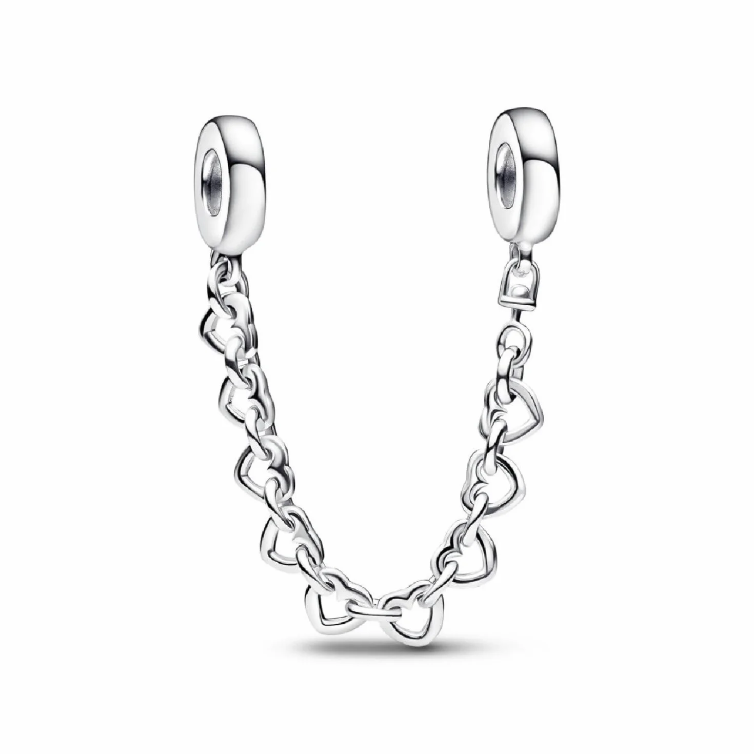 Pandora Moments Cadena de seguridad y clips en plata de ley