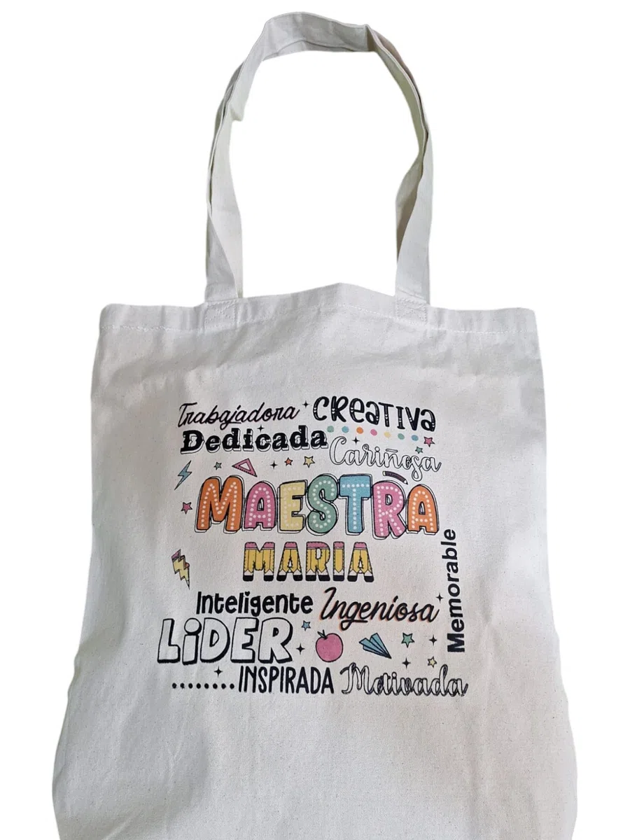 Genérico Pack de Regalo personalizado con nombre y texto, para maestras, Profesoras, profesoras de guardería.