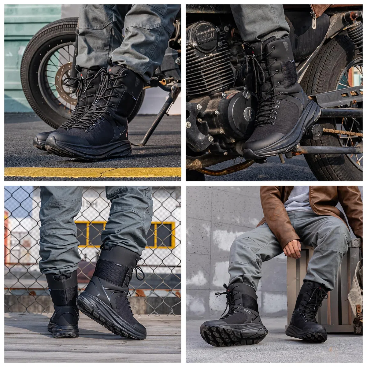 LARNMERN Botas de Trabajo Tácticas para Hombre 6-8 pulgadas