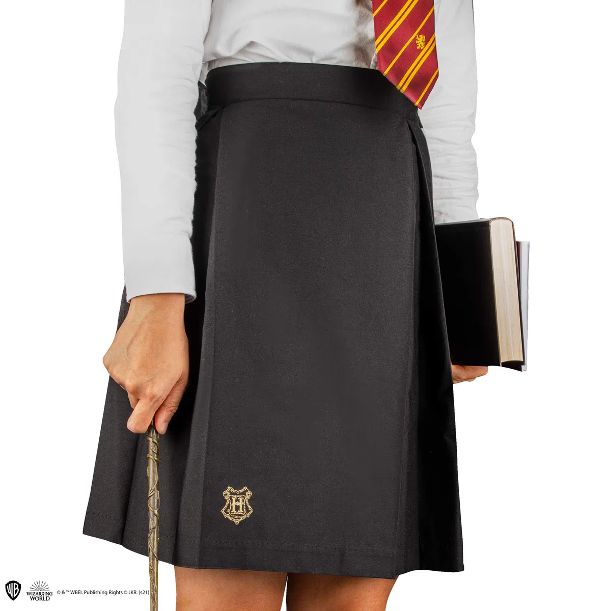 Cinereplicas Falda de estudiante Hermione - Harry Potter - Falda Informal Unisex Adulto Negro Tiro medio EU Large