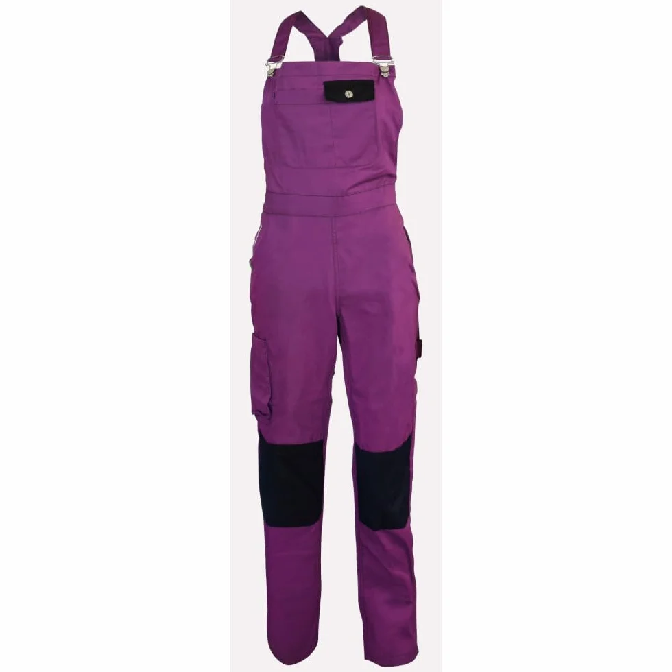 Moda Seguridad Mono de trabajo, morado y negro, 42