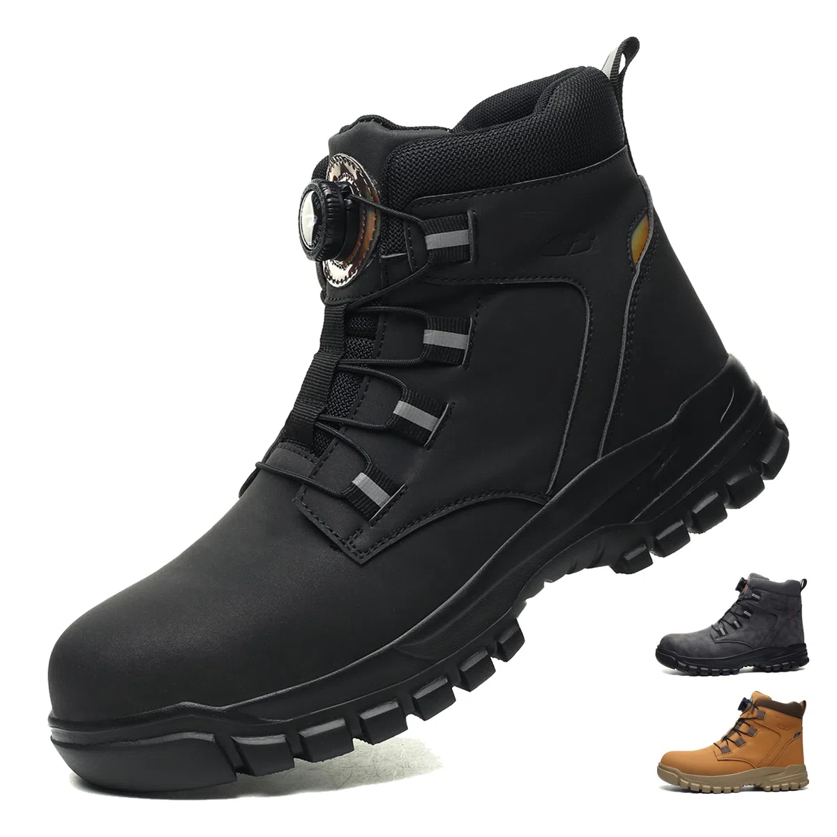 Botas de Seguridad Impermeable Punta de Acero Antideslizante Hombre Mujer Trabajo Ligeras