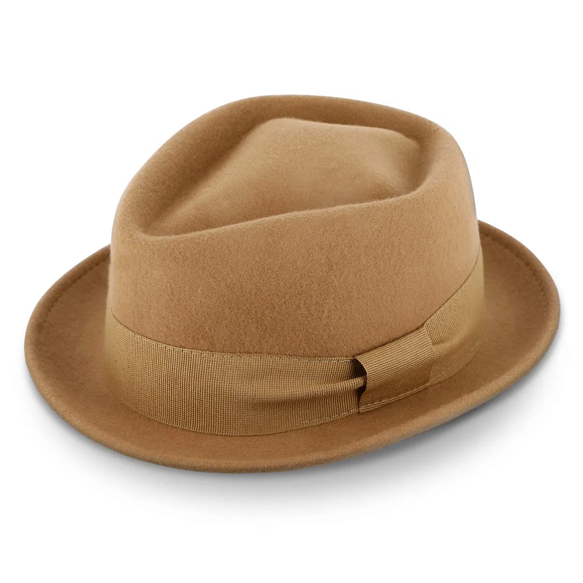 fiebig Medlock Pork Pie Diamante | 100% Sombrero de Fieltro con Cinta de Grosgrain | Cómodo Sombrero Ligero