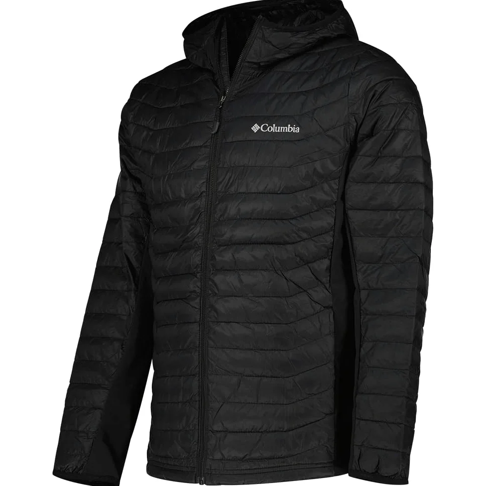 Columbia Powder Pass Hybrid Hooded Jacket, Chaqueta Acolchada Con Capucha para Hombre