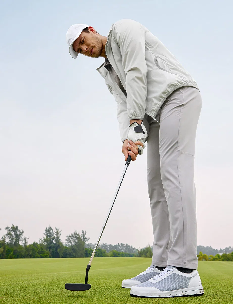 CRZ YOGA Hombre Pantalones de Golf Cómodos Todo el Día Secado Rápido Ligeros Informales de Trabajo con Bolsillos - 76/81/86cm