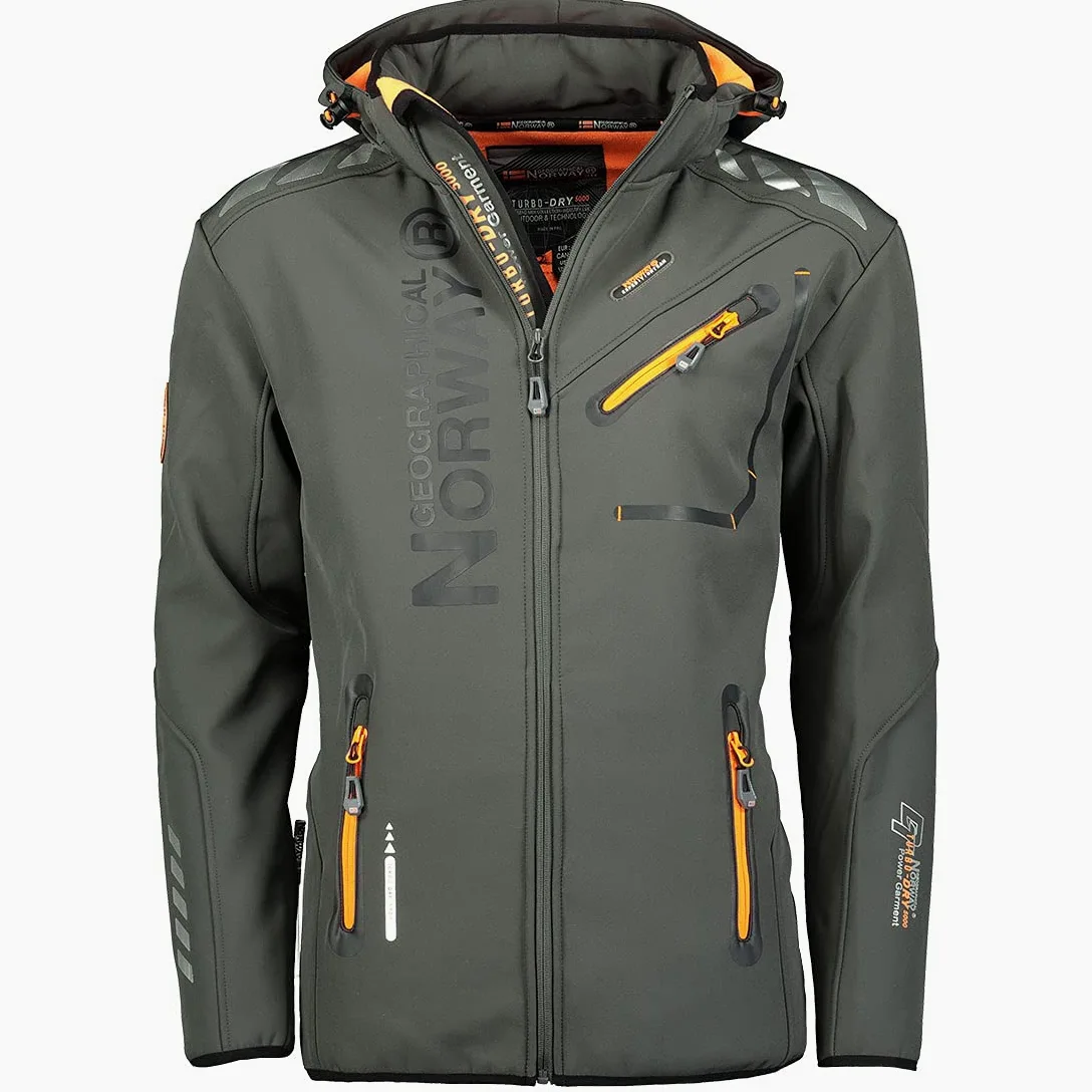Geographical Norway Chaqueta Softshell Hombre Royaudb Dsitribrands Production Impermeable Cortaviento con Capucha para Exterior Rutas Senderismo Esquí Invierno Otoño Primavera