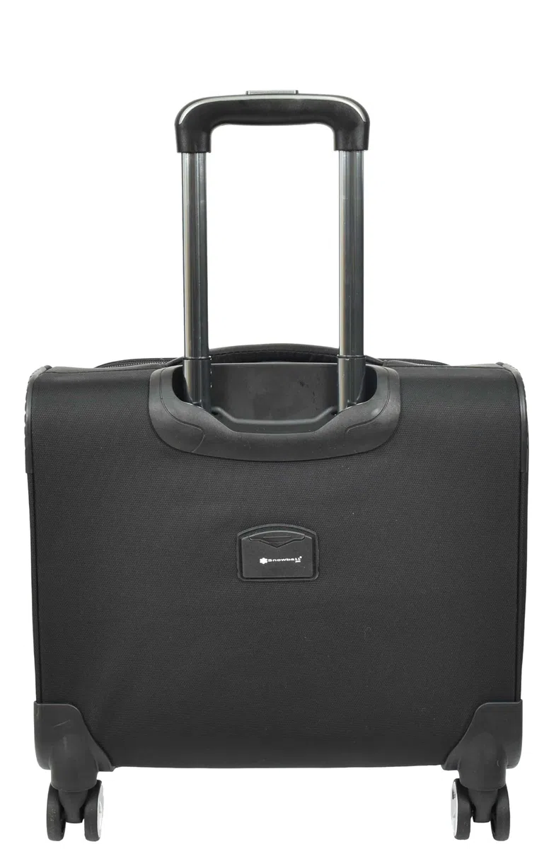 A1 FASHION GOODS Maleta de 4 ruedas para piloto, ligera, con cerradura TSA, tamaño de cabina, bolsa de viaje y negocios, Black, S, Carcasa suave para piloto con ruedas
