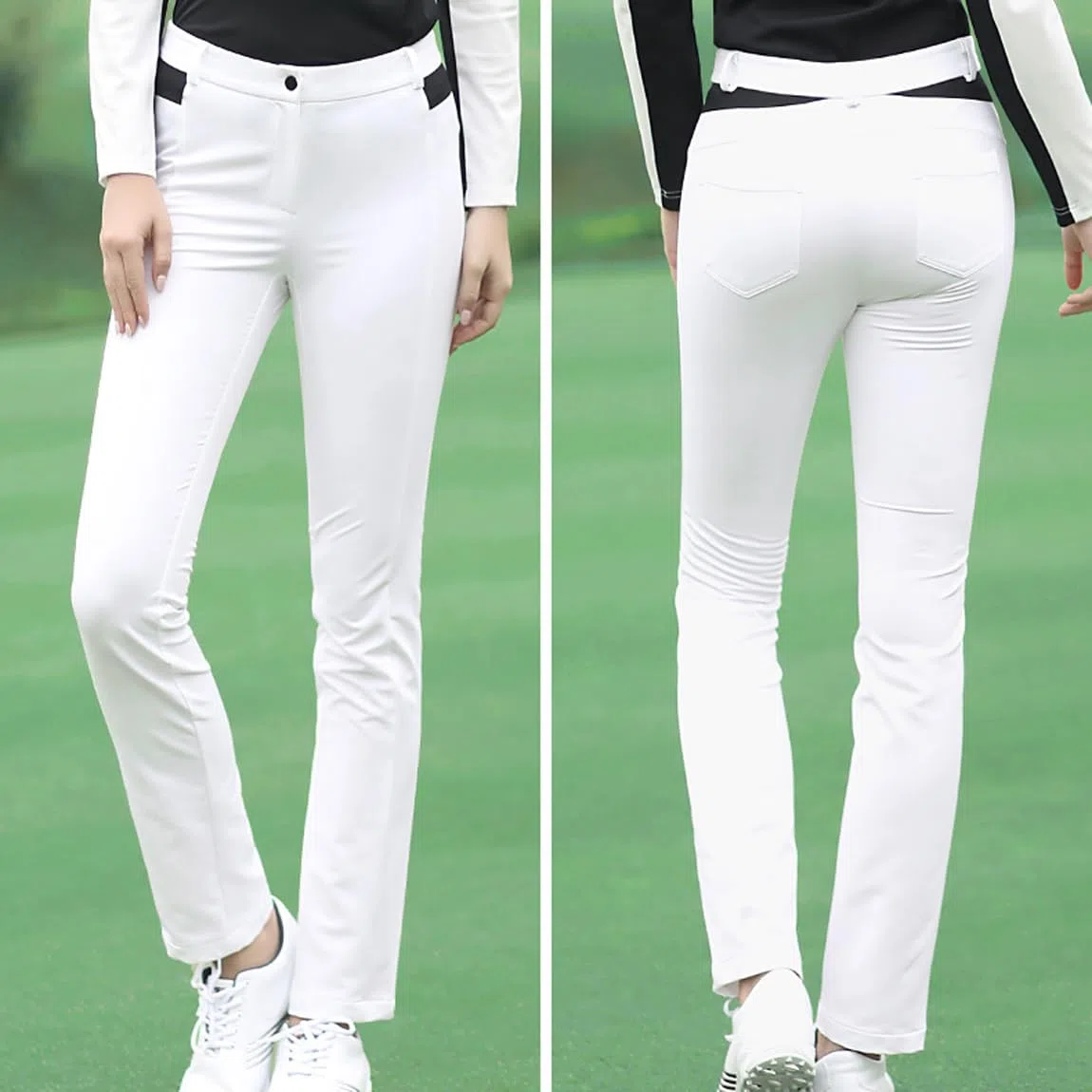 Pantalones De Golf para Mujer Otoño Invierno Alta Elasticidad Forro Polar Fino Térmico Ropa De Tenis para Mujer