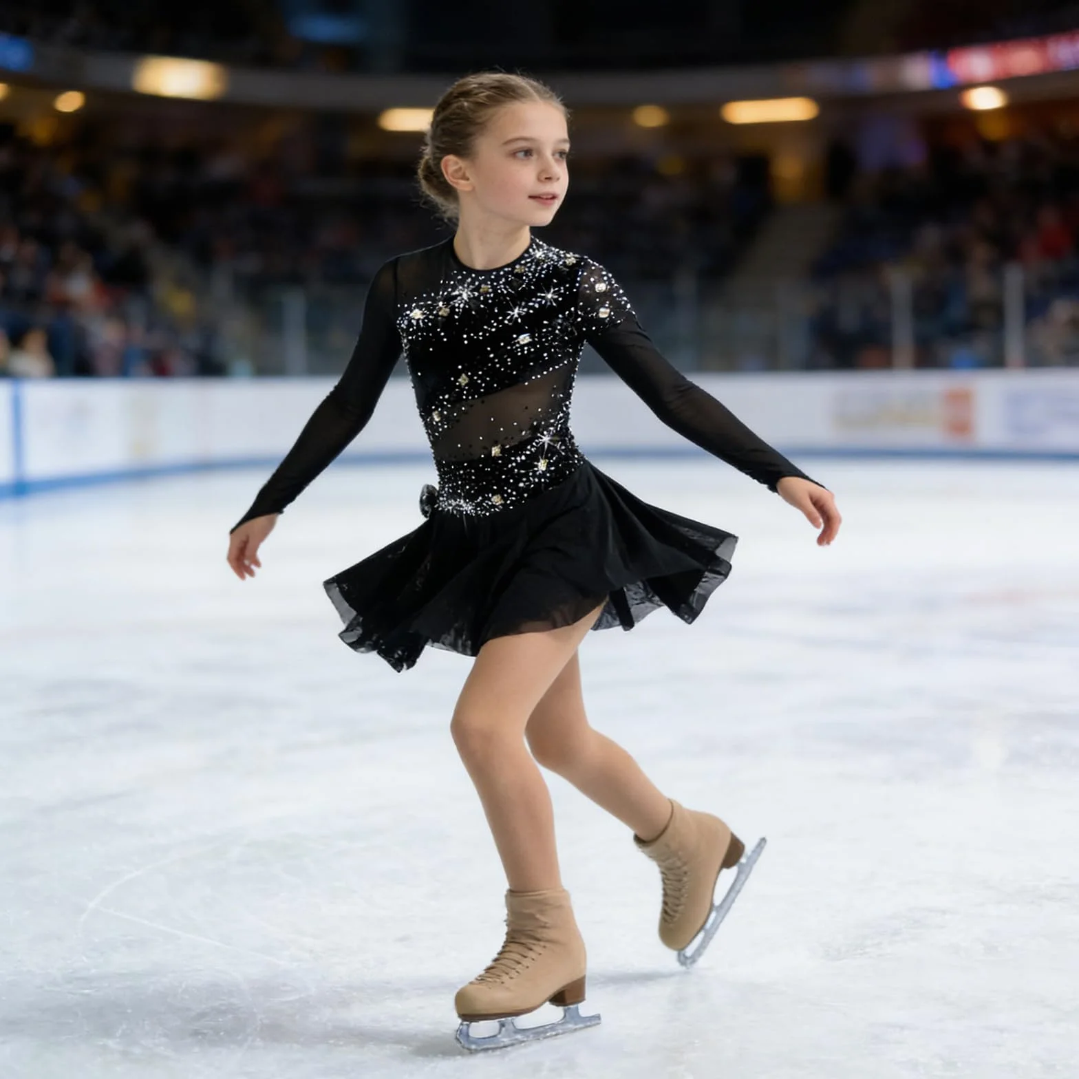LIUHUO Disfraz de patinaje artístico para niñas, falda de competición