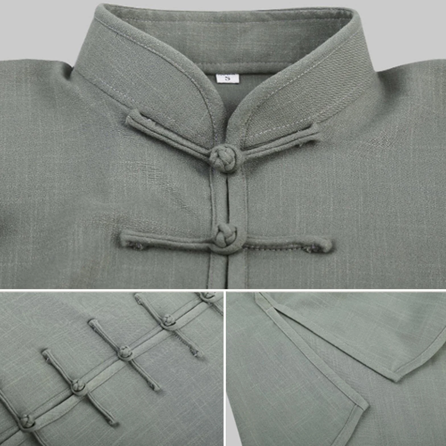Traje de Tai Chi de Manga Larga Kung Fu Traje Mujer Hombre Ropa De Artes Marciales Algodón y Lino Kung Fu y Wing Chun Ropa,Black-L