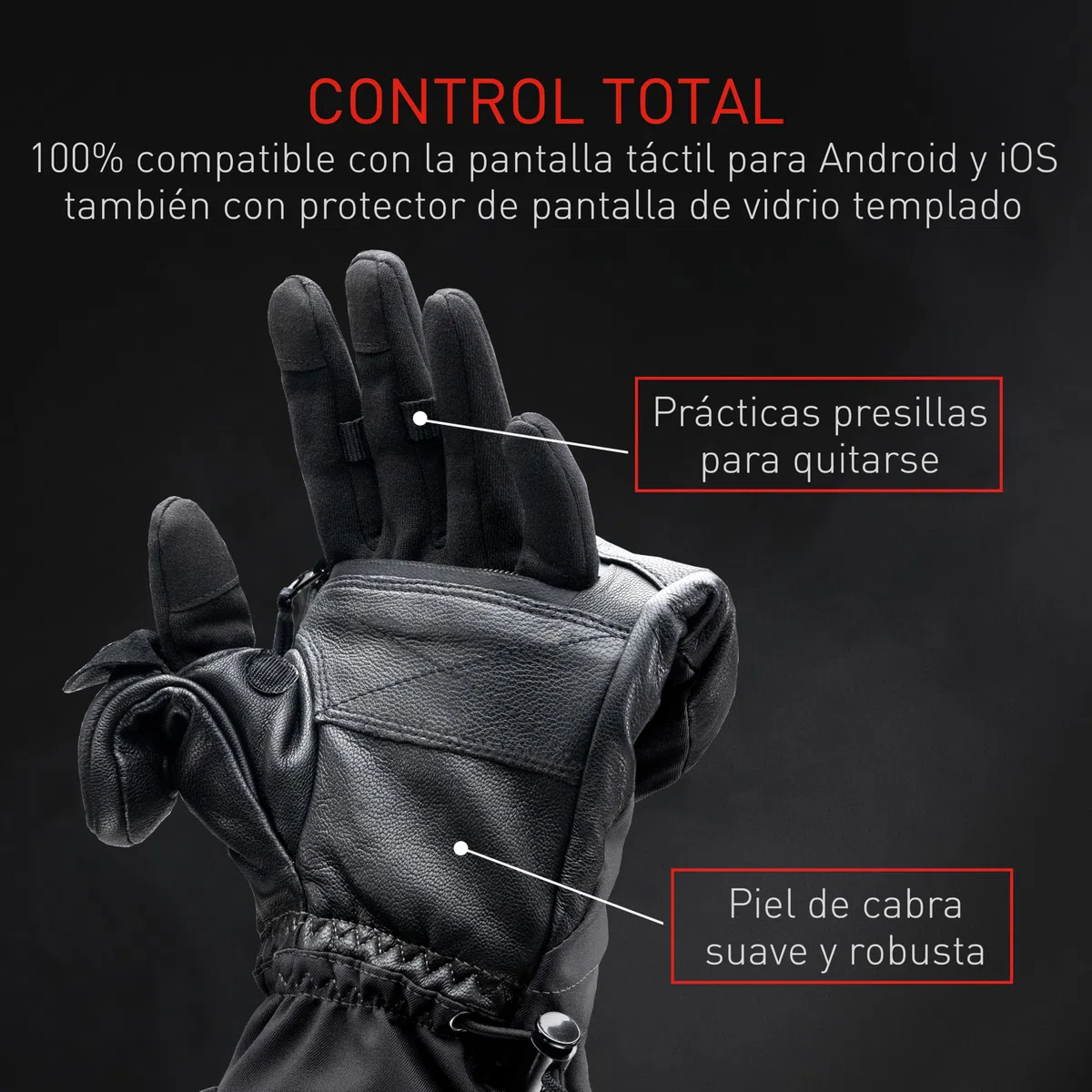 THE HEAT COMPANY - Heat 3 Smart - La innovación del Guantes - Guantes y Manoplas en uno - Manopla Invierno desplegables - Guante termicos Calida- Hombre & Mujer - Guantes Esqui