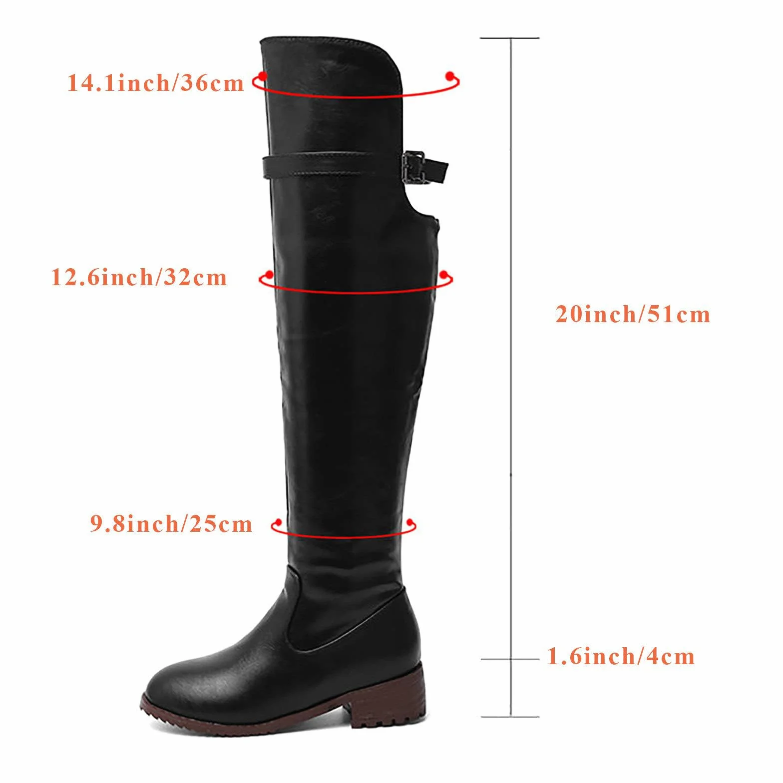 Botas Altas Ecuestres (34-43), Botas De Montar Para Mujer, Equipo De Equitación + Tacón Bajo (1-4 Cm), Impermeables + Antideslizantes, Punta Redonda + Cremallera Lateral,39,Black