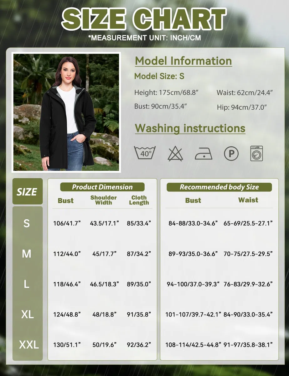 Yuson Girl Chaqueta Softshell Mujer Impermeable Chaqueta de Entretiempo Cortavientos con Capucha Ligera Transpirable Abrigo Forro Polar Funcional Parka de Senderismo