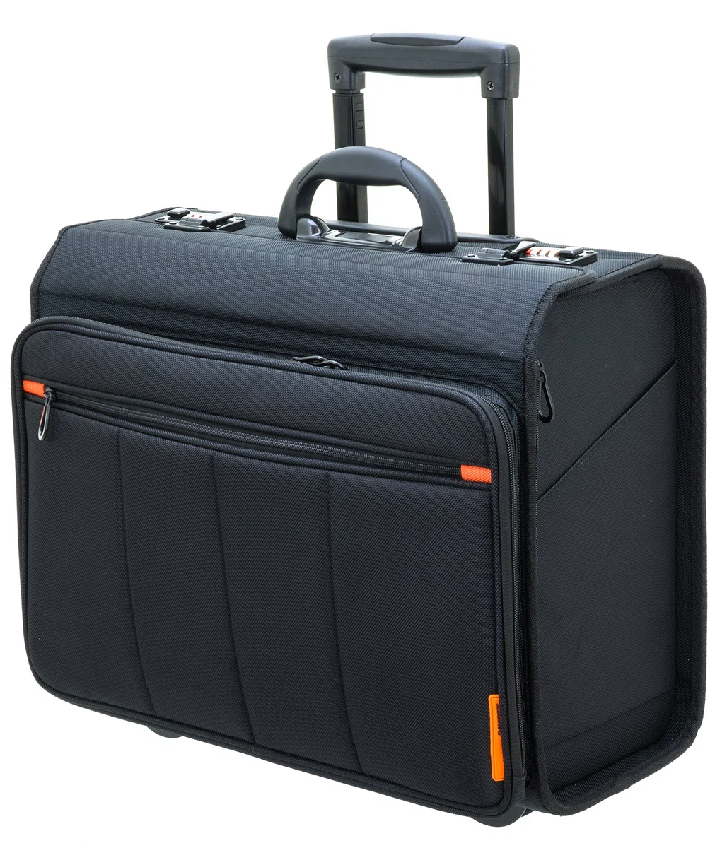 Davidts Pilot Case + Trolley The Davidt's Chase Negro