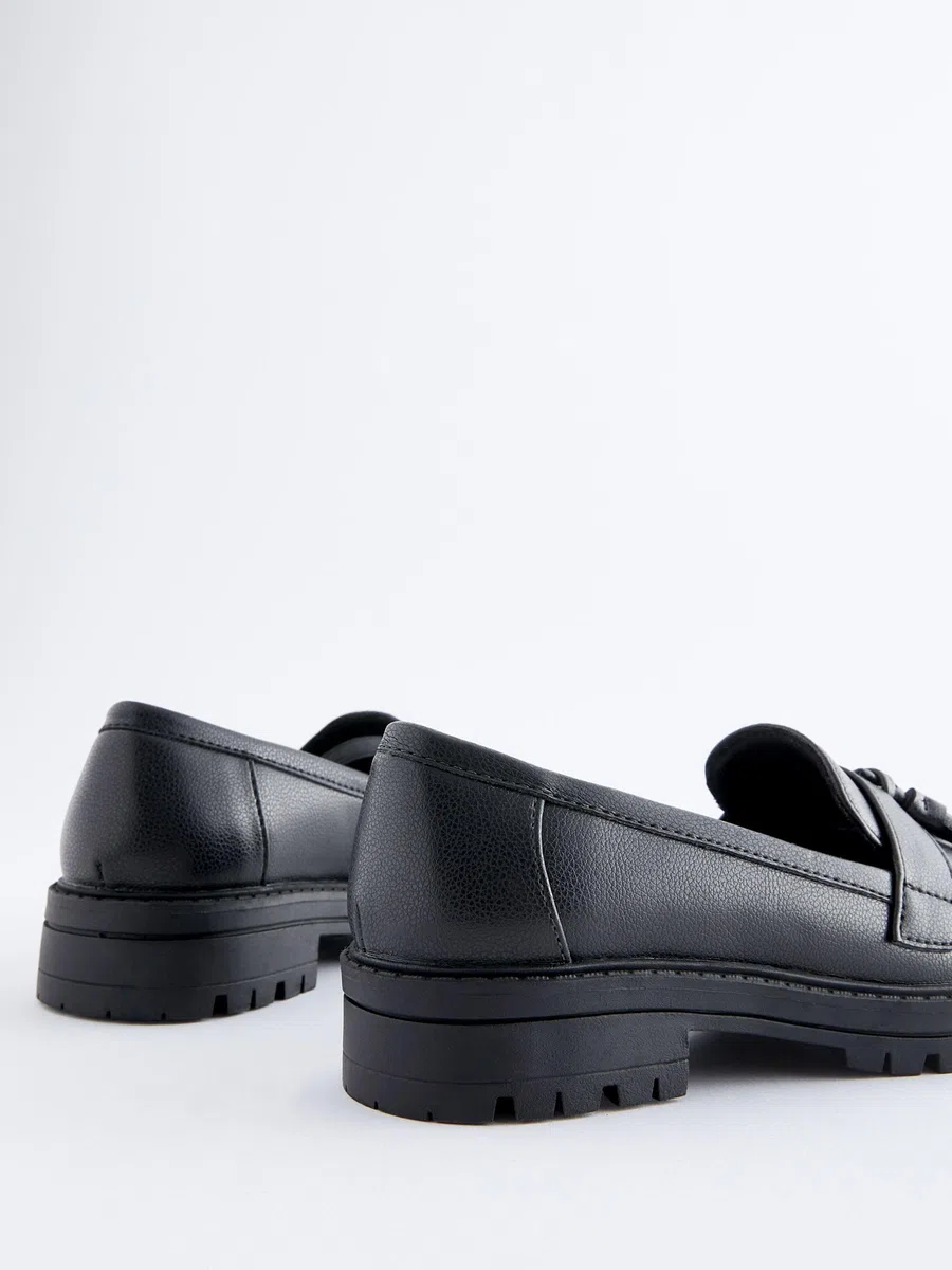 NEXT Niñas Mocasines Escolares con Suela Gruesa y borlas