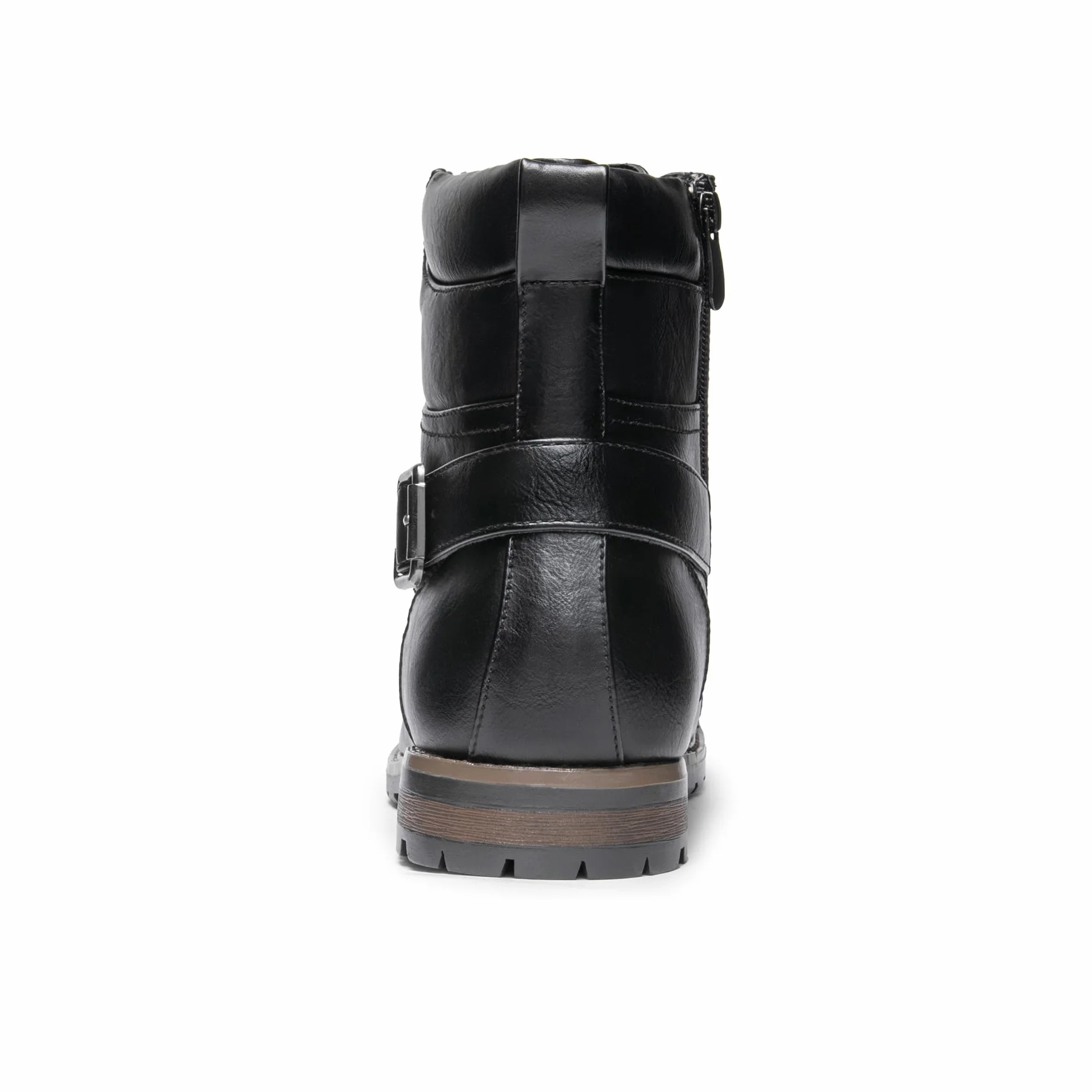 Bruno Marc Botas de combate de motocicleta con cremallera para hombre