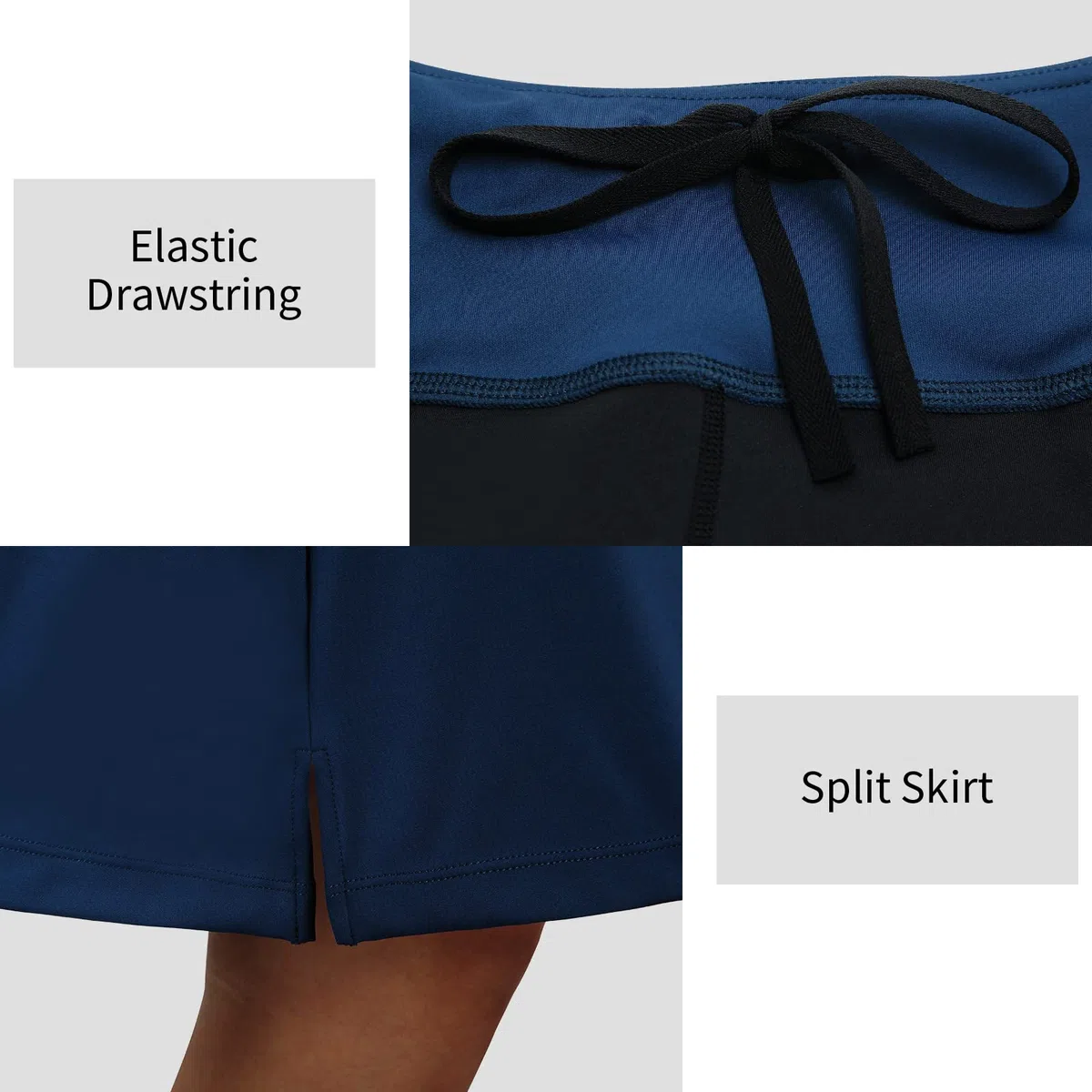 ANIVIVO Leggings largos hasta la rodilla para mujer, leggings capris con falda de cintura alta