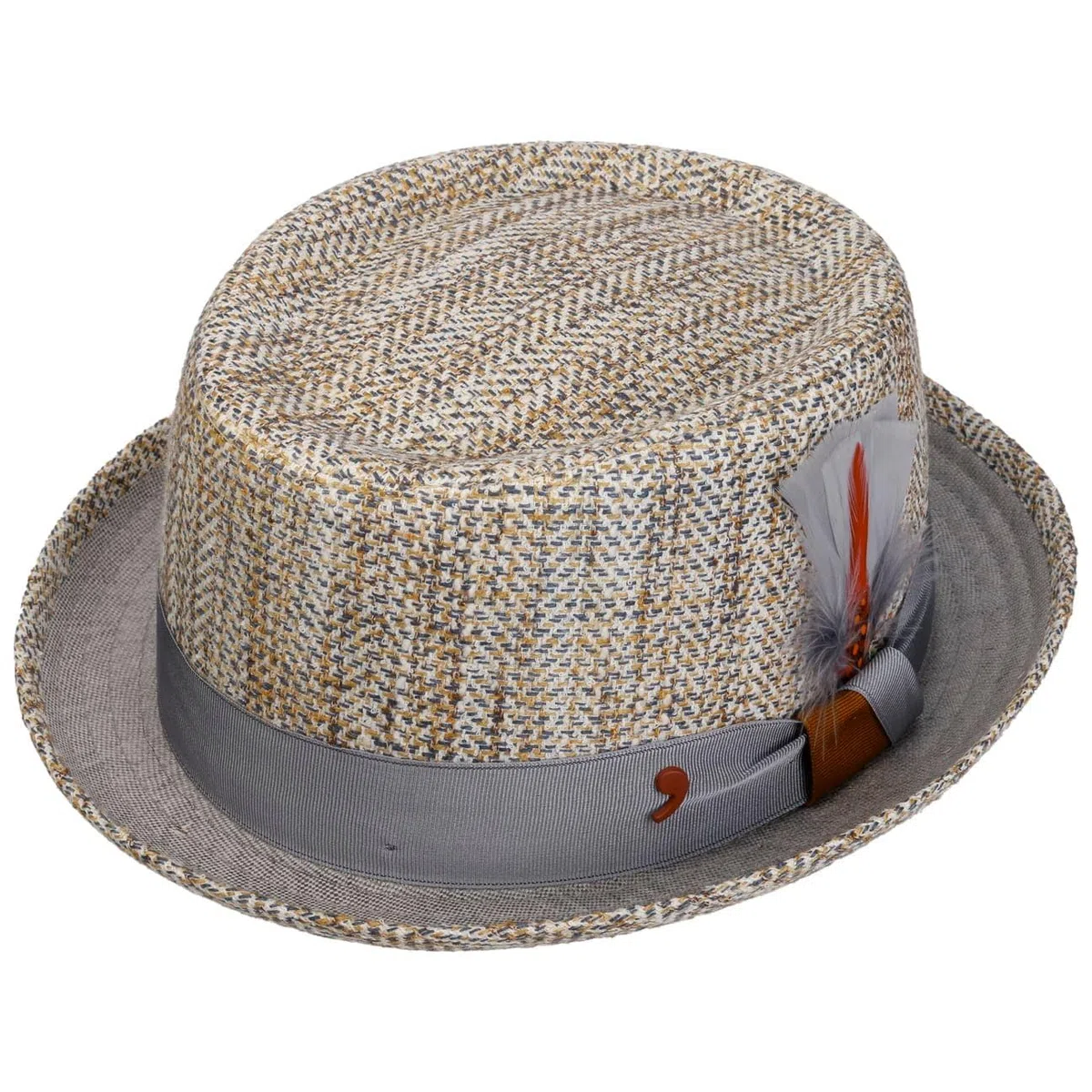 Sombrero Vendello Pork Pied’Este Hombre - Made in Italy pie de Sol con Forro, Banda Grosgrain, Grosgrain Primavera/Verano Verano