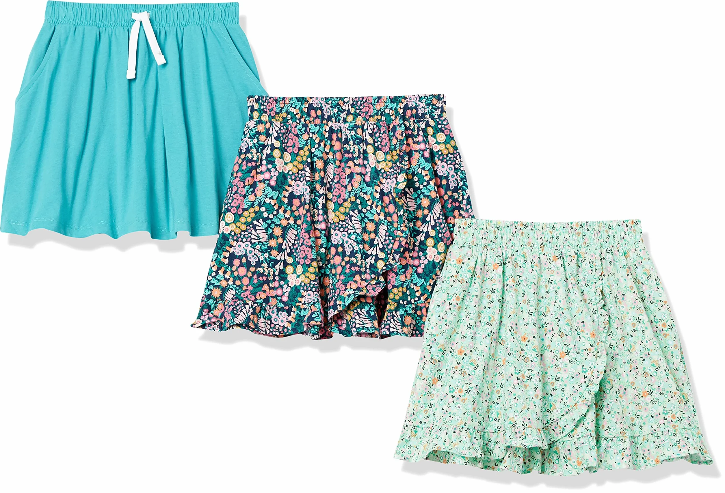 Amazon Essentials Niñas Falda Pantalón de Punto con Cintura Elástica y Pantalones Cortos Transpirables Integrados