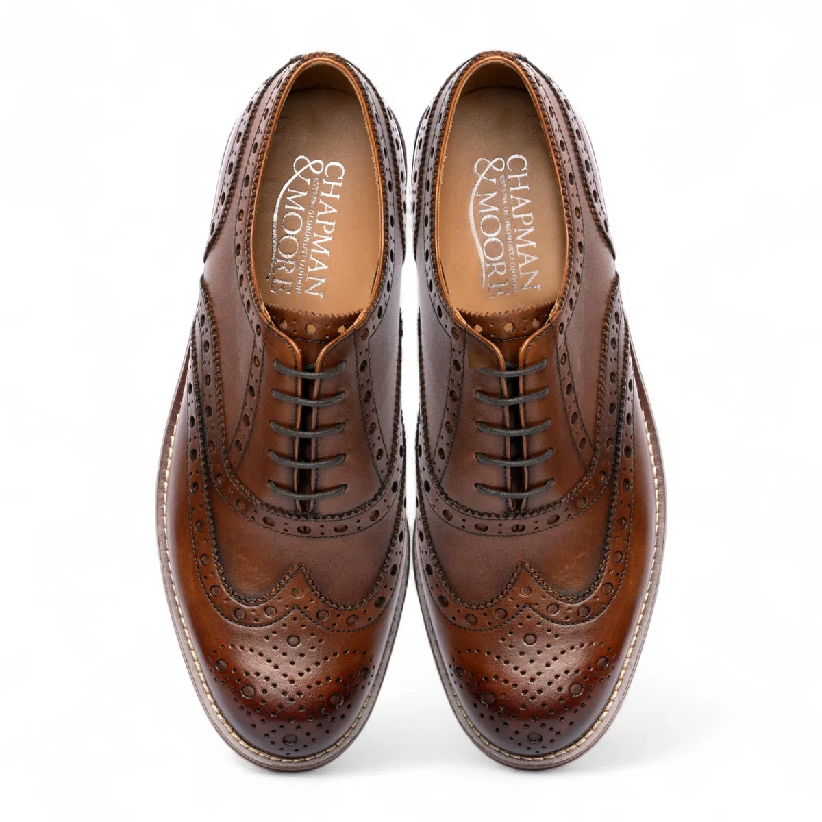 Chapman & Moore - Zapatos de vestir de piel para hombre, estilo Oxford