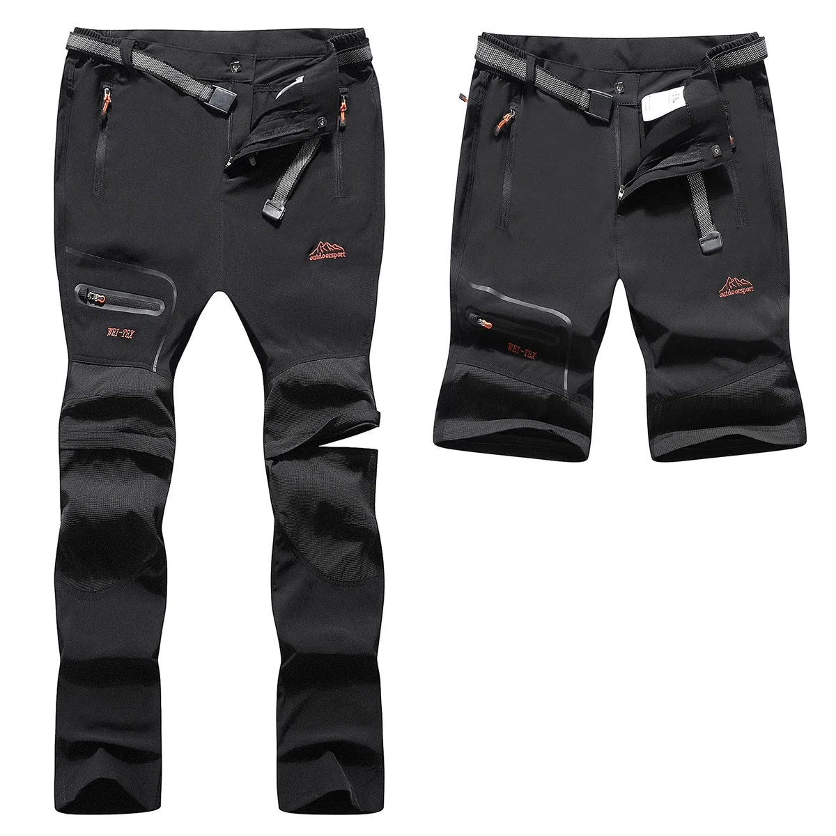 BenBoy Pantalones Trekking Trabajo Impermeables Convertible Hombre Pantalones Cortos Montaña Escalada Senderismo Secado Transpirable Rápido Ligero Pantalon Aire Libre