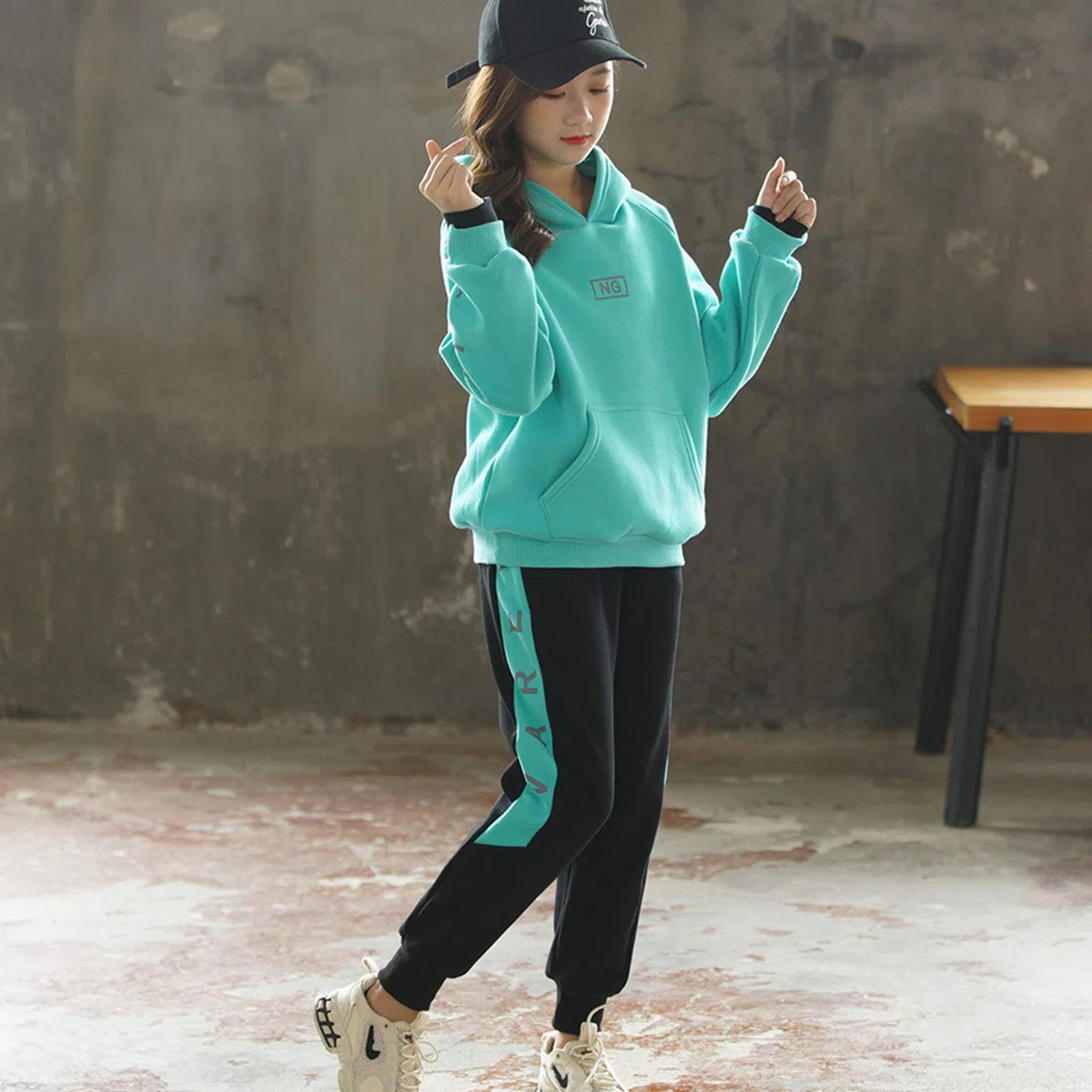 Niña Chándales 2 Piezas Sudadera con Capucha y Pantalon Deportivo Ropa Traje Deportivo Moda para Primavera Otoño
