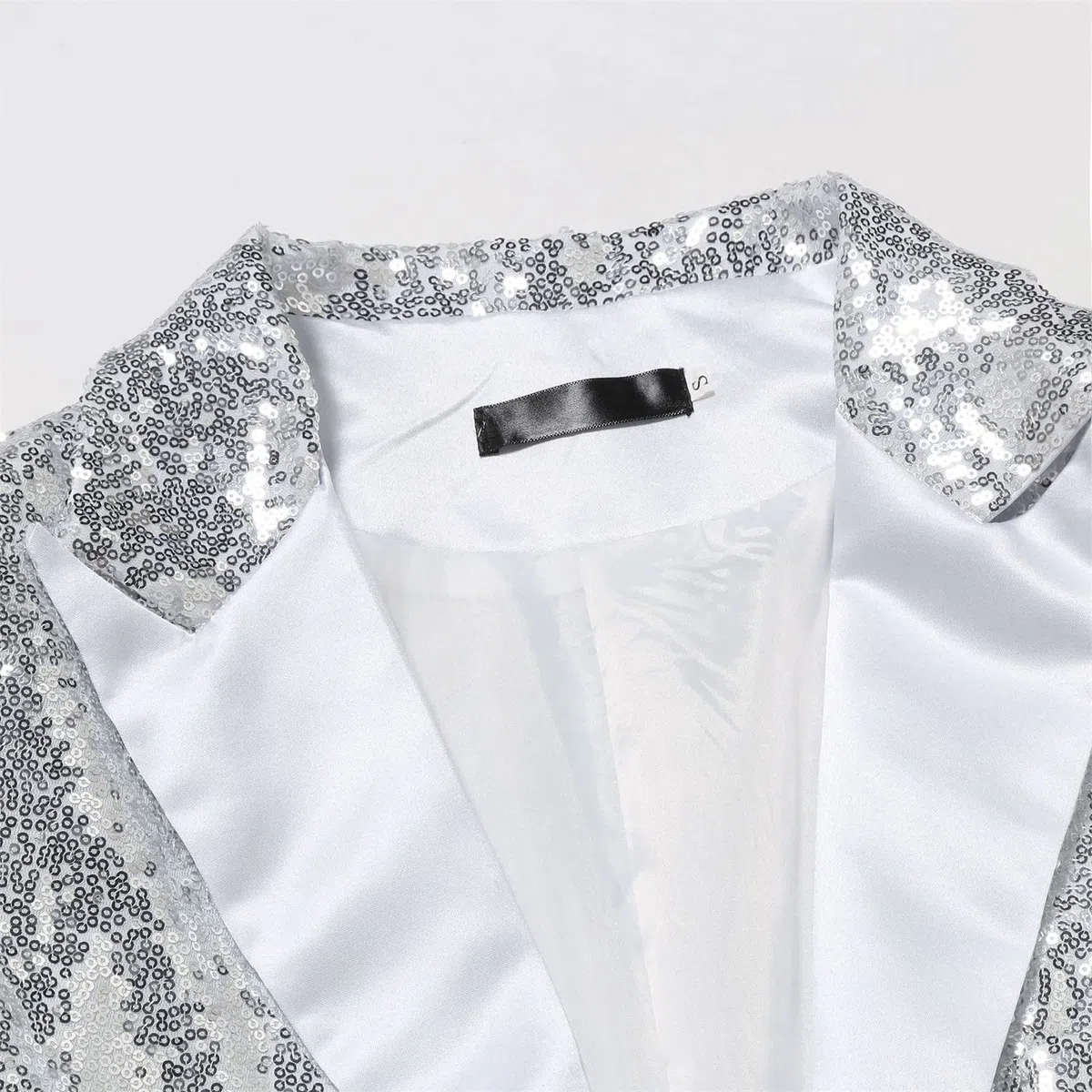 Chaqueta con lentejuelas para hombre, corte ajustado, chaqueta de traje de carnaval con 1 botón, chaqueta de negocios, chaqueta brillante, traje para carnaval, fiesta
