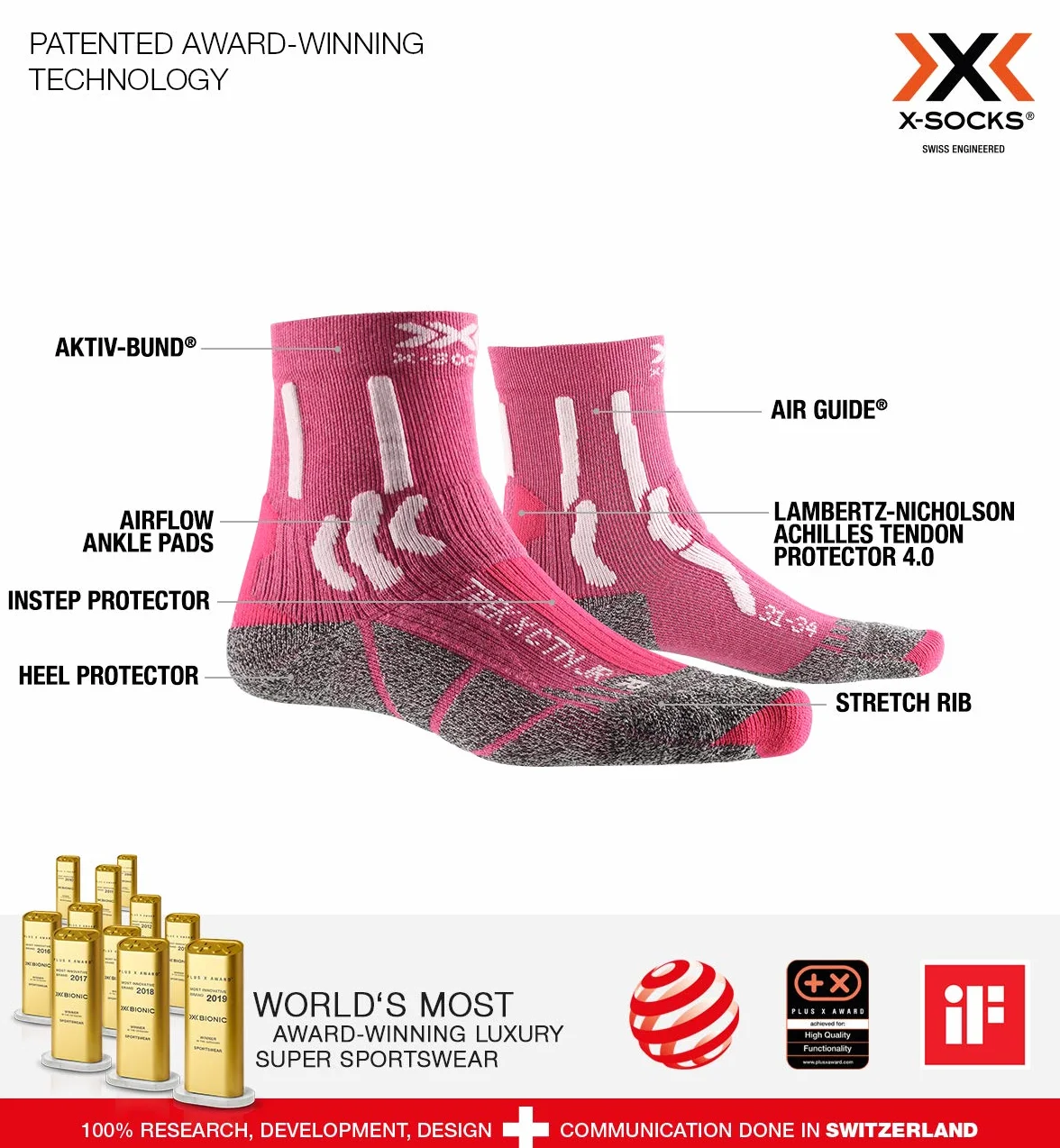X-Bionic Trek X Ctn Jr Calcetines Unisex niños