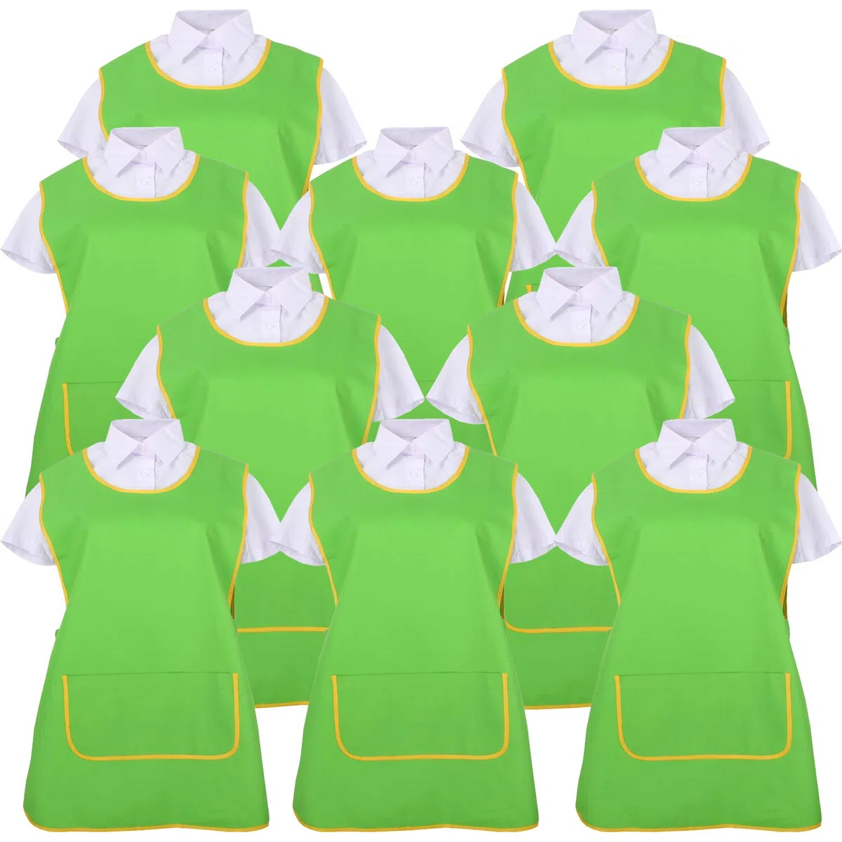 MISEMIYA - Pack*10 Pcs - DELANTAL LIMPIEZA UNIFORME LABORAL CLINICA MÉDICOS LIMPIEZA VETERINARIA SANITARIOS HOSTELERÍA- Ref.868